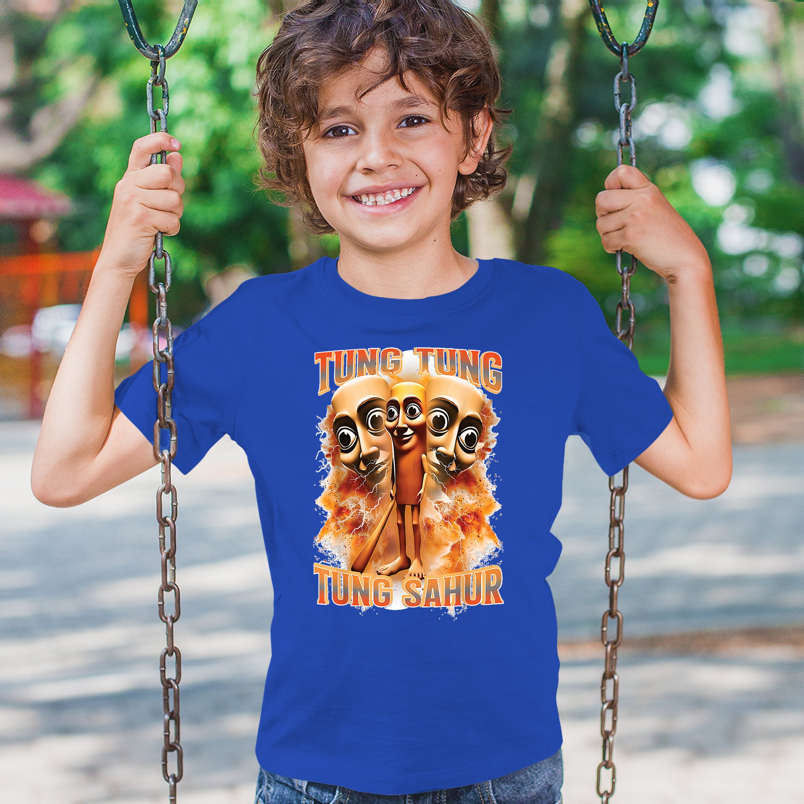 Tung Tung Tung Sahur Youth T-shirt Funny Italian Brainrot Meme VIbe Kids - Picture 40 of 50
