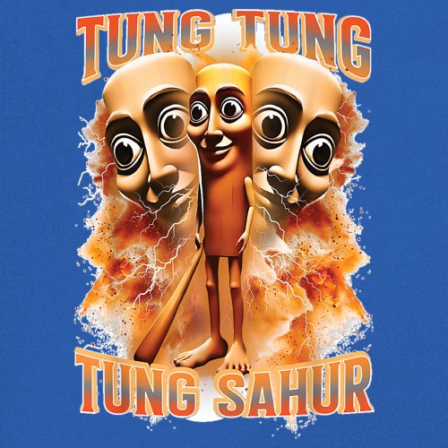 Tung Tung Tung Sahur Youth T-shirt Funny Italian Brainrot Meme VIbe Kids - Picture 39 of 50