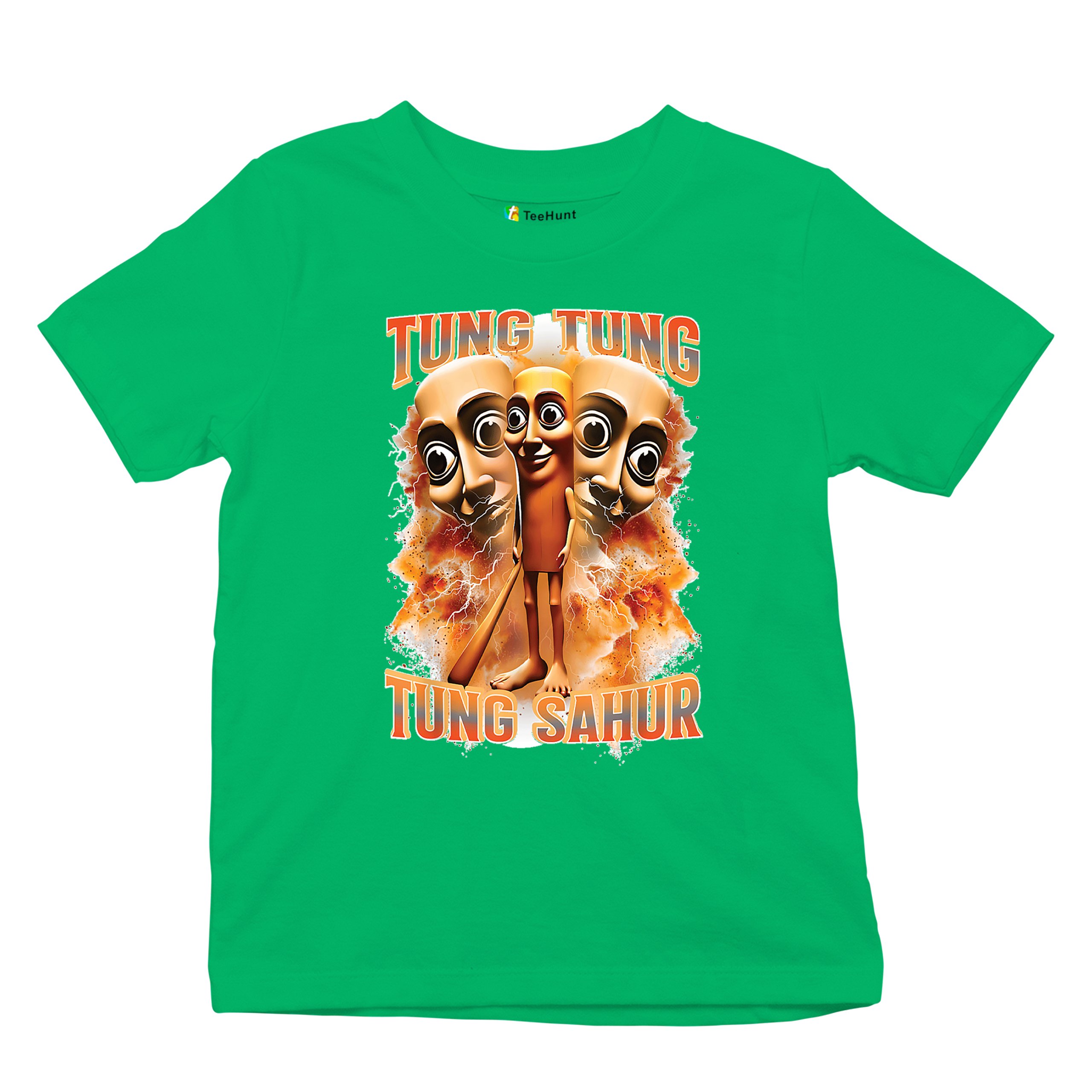 Tung Tung Tung Sahur Youth T-shirt Funny Italian Brainrot Meme VIbe Kids - Picture 34 of 50