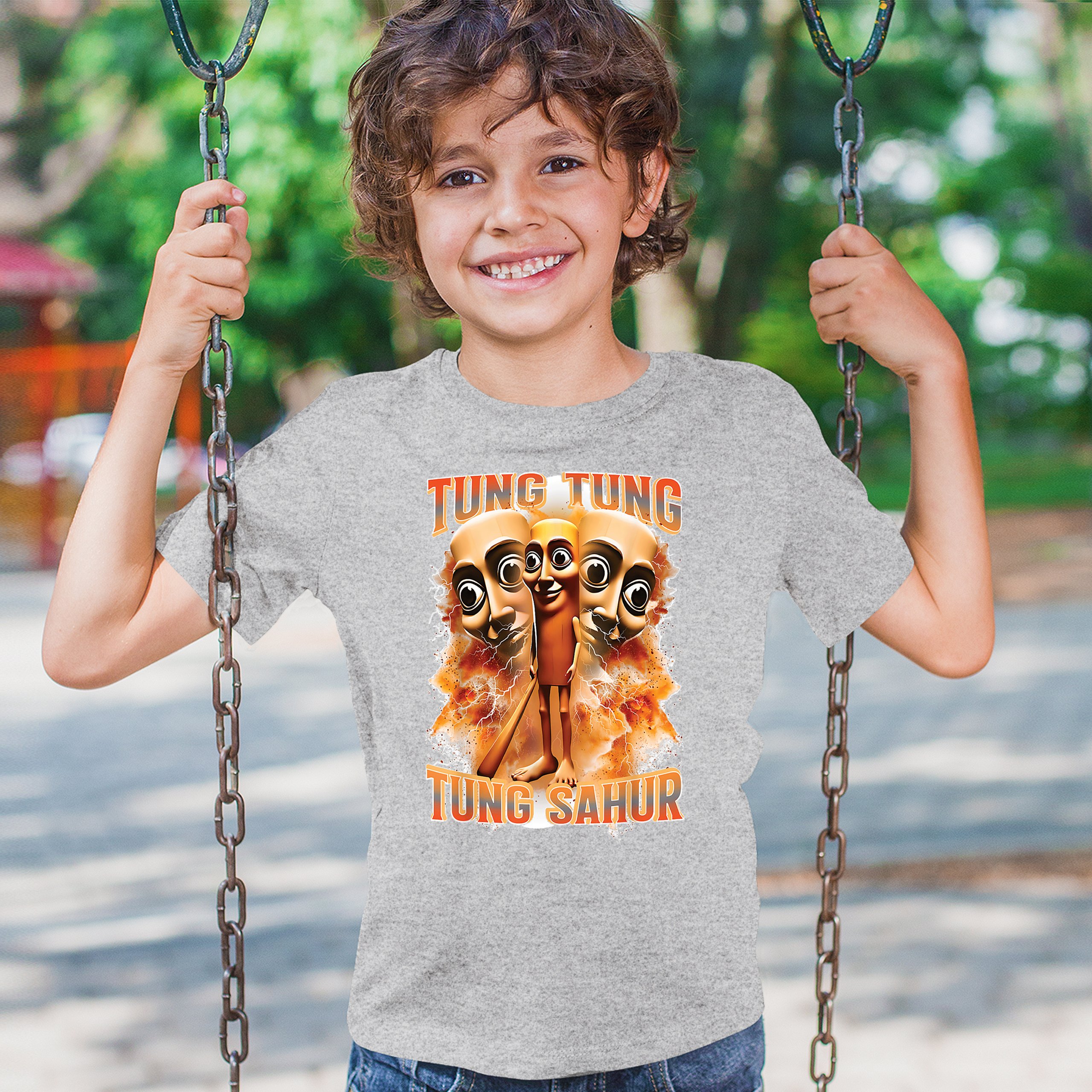 Tung Tung Tung Sahur Youth T-shirt Funny Italian Brainrot Meme VIbe Kids - Picture 12 of 50