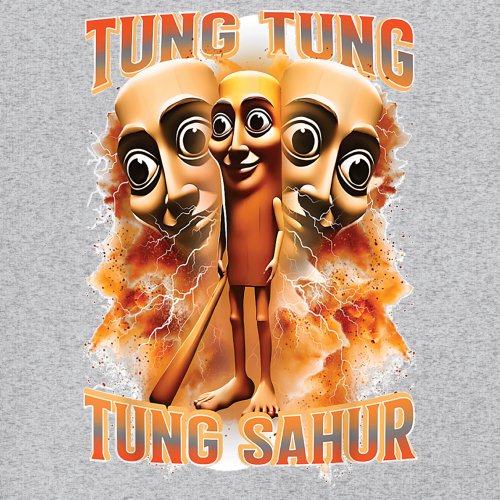 Tung Tung Tung Sahur Youth T-shirt Funny Italian Brainrot Meme VIbe Kids - Picture 11 of 50