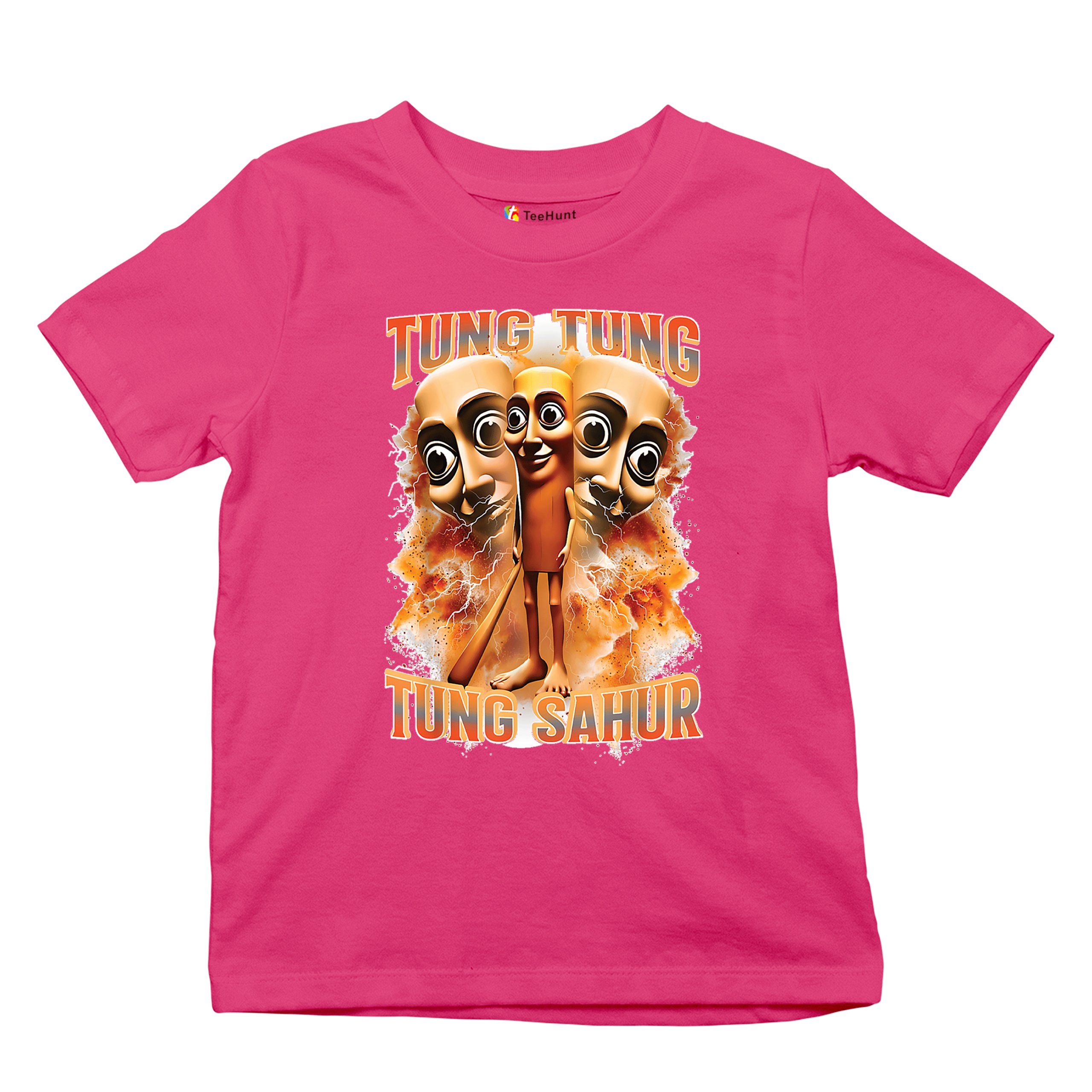 Tung Tung Tung Sahur Youth T-shirt Funny Italian Brainrot Meme VIbe Kids - Picture 48 of 50