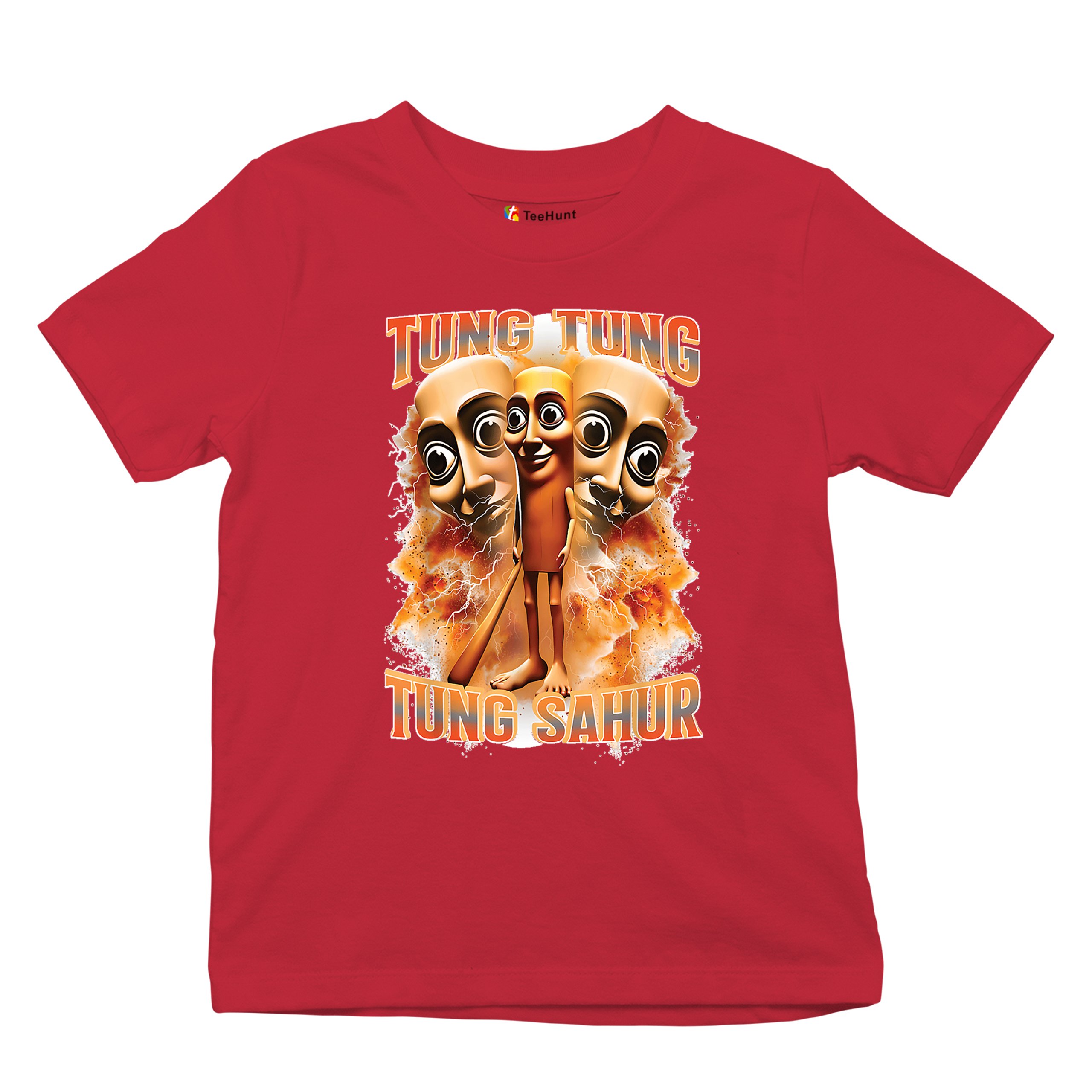 Tung Tung Tung Sahur Youth T-shirt Funny Italian Brainrot Meme VIbe Kids - Picture 20 of 50
