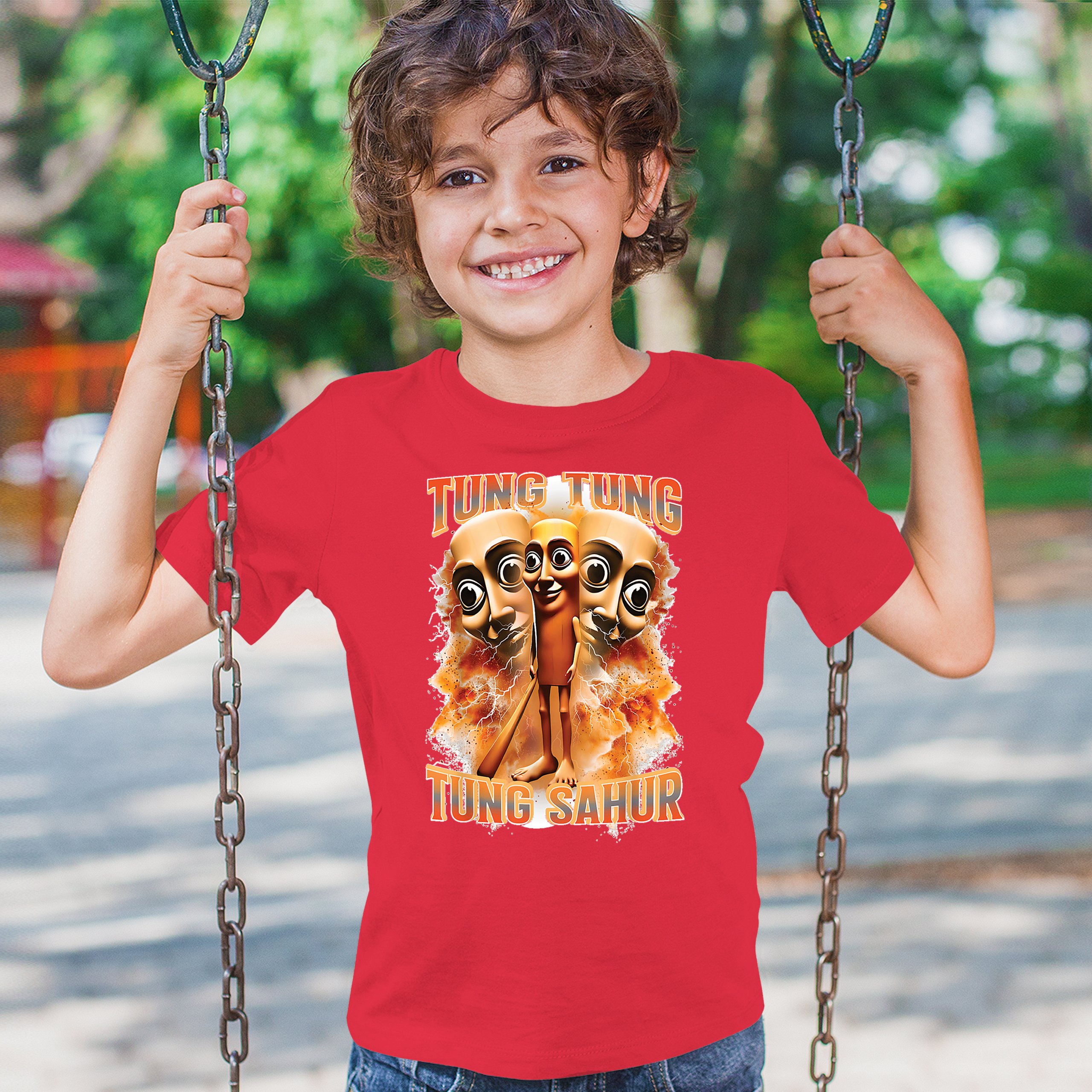 Tung Tung Tung Sahur Youth T-shirt Funny Italian Brainrot Meme VIbe Kids - Picture 19 of 50