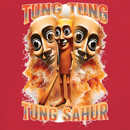 Tung Tung Tung Sahur Youth T-shirt Funny Italian Brainrot Meme VIbe Kids - Picture 18 of 50