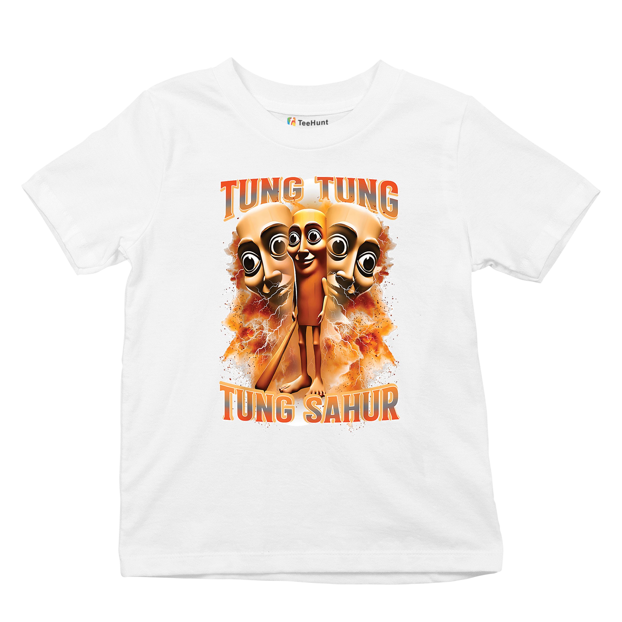 Tung Tung Tung Sahur Youth T-shirt Funny Italian Brainrot Meme VIbe Kids - Picture 27 of 50