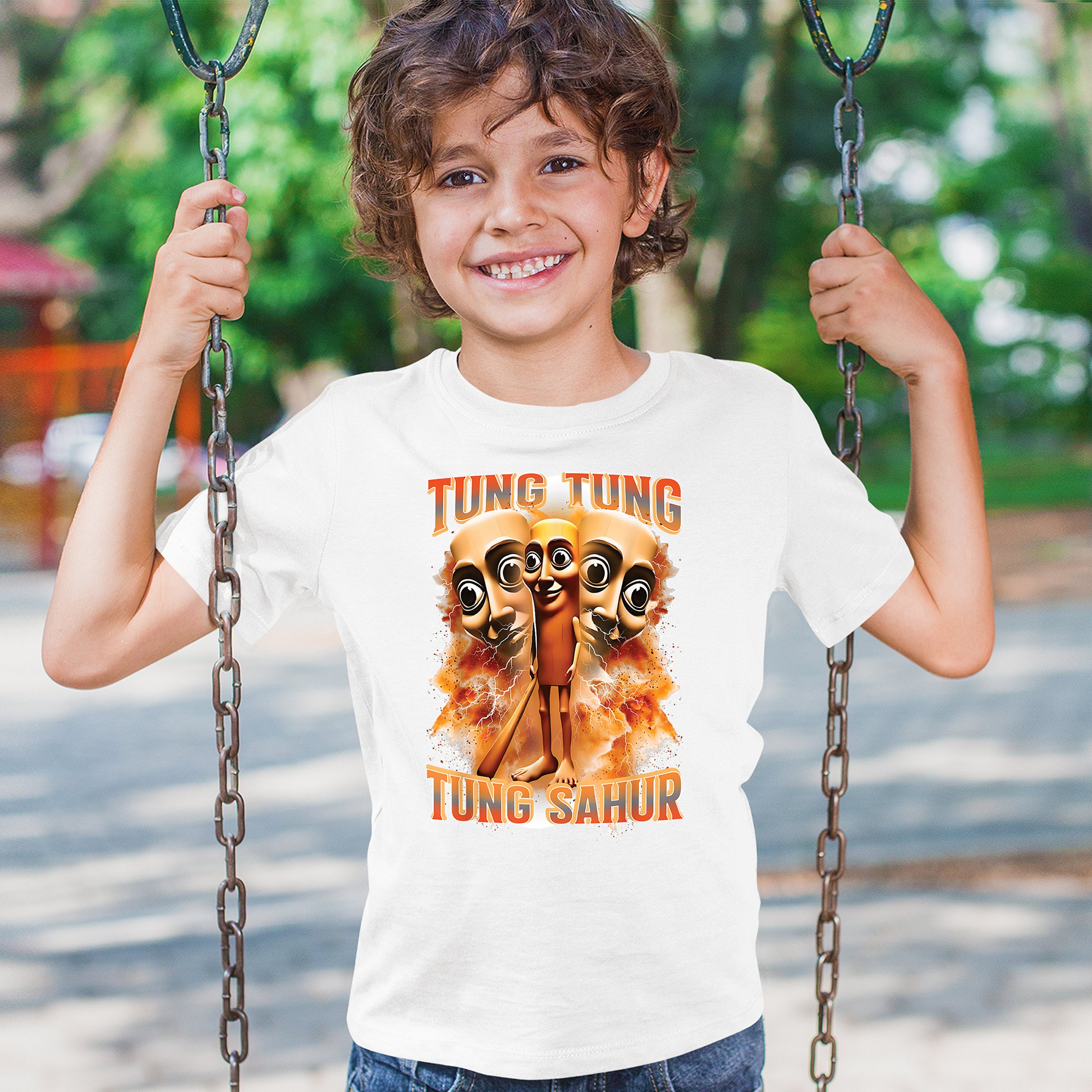 Tung Tung Tung Sahur Youth T-shirt Funny Italian Brainrot Meme VIbe Kids - Picture 26 of 50
