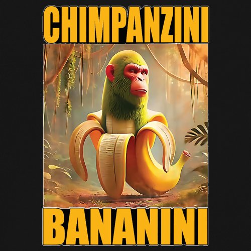 Champanzini Bananini Youth T-shirt Italian Brainrot Gen Z Alpha Meme Kids - Picture 4 of 50