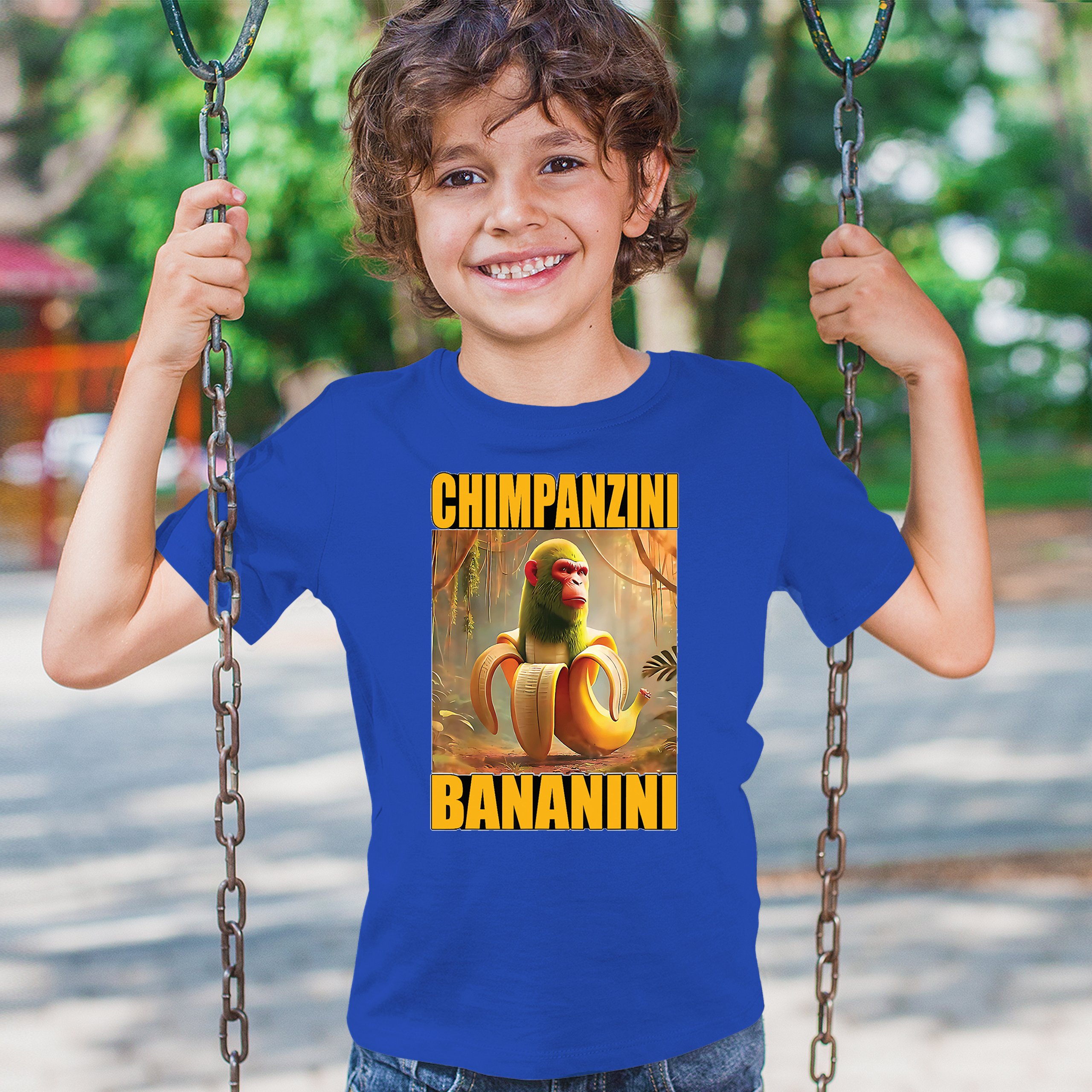 Champanzini Bananini Youth T-shirt Italian Brainrot Gen Z Alpha Meme Kids - Picture 40 of 50