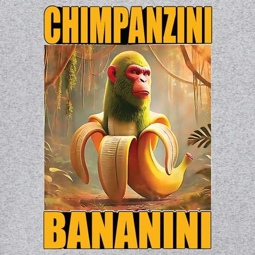 Champanzini Bananini Youth T-shirt Italian Brainrot Gen Z Alpha Meme Kids - Picture 11 of 50