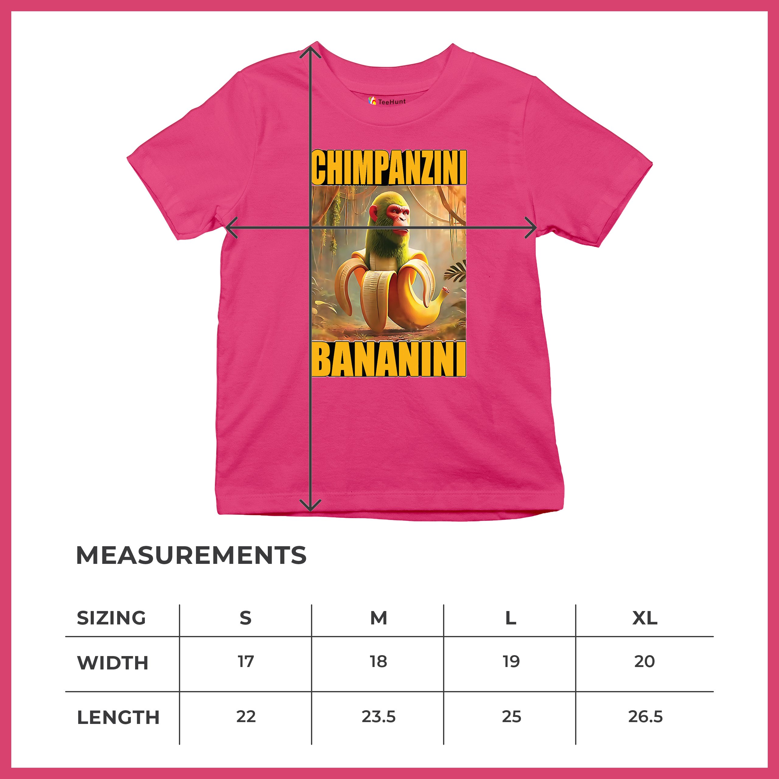 Champanzini Bananini Youth T-shirt Italian Brainrot Gen Z Alpha Meme Kids - Picture 50 of 50