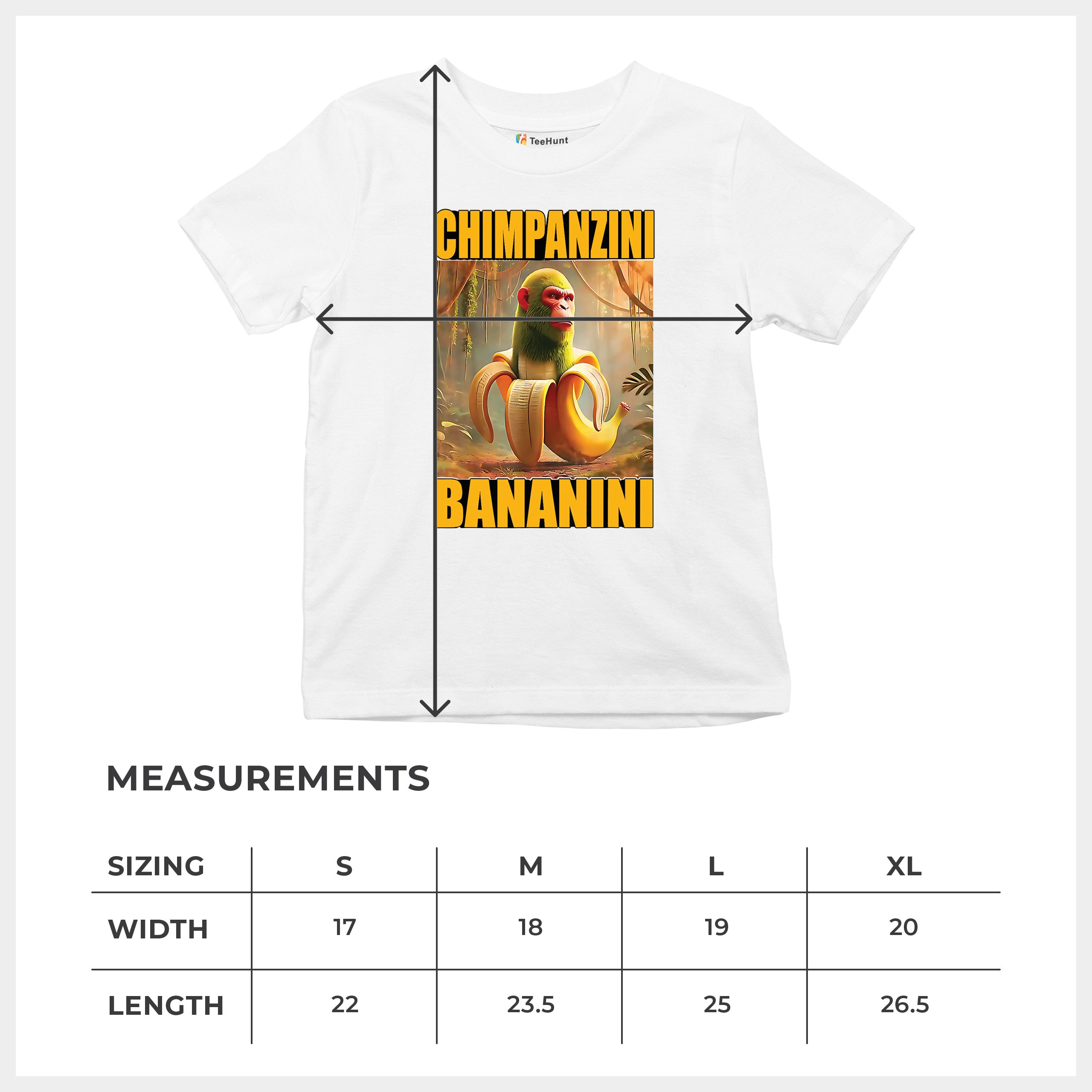 Champanzini Bananini Youth T-shirt Italian Brainrot Gen Z Alpha Meme Kids - Picture 29 of 50