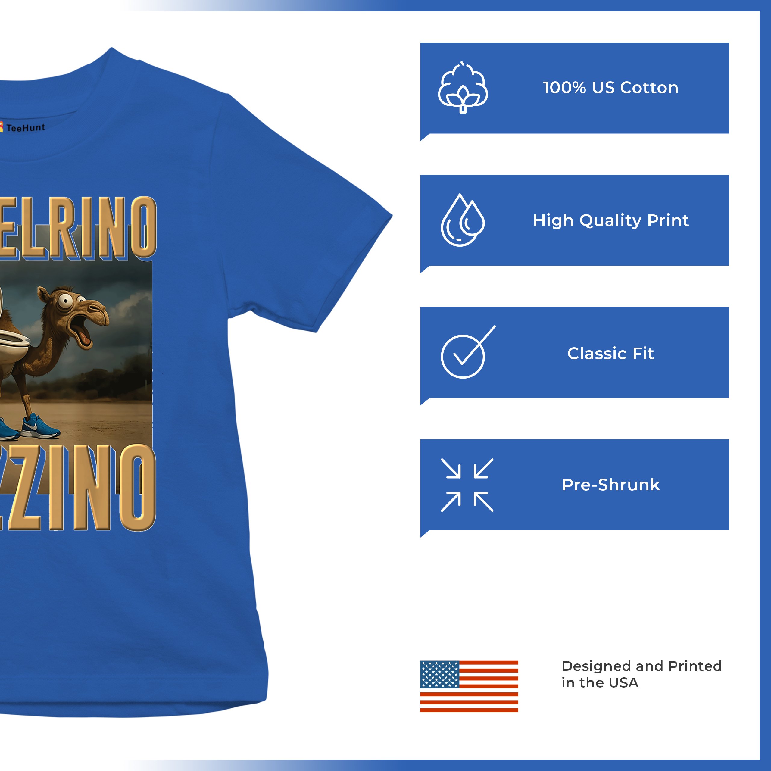 Camelrino Tazzino Youth T-shirt Fun Italian Brainrot Gen Z Alpha Meme Kids - Picture 42 of 50