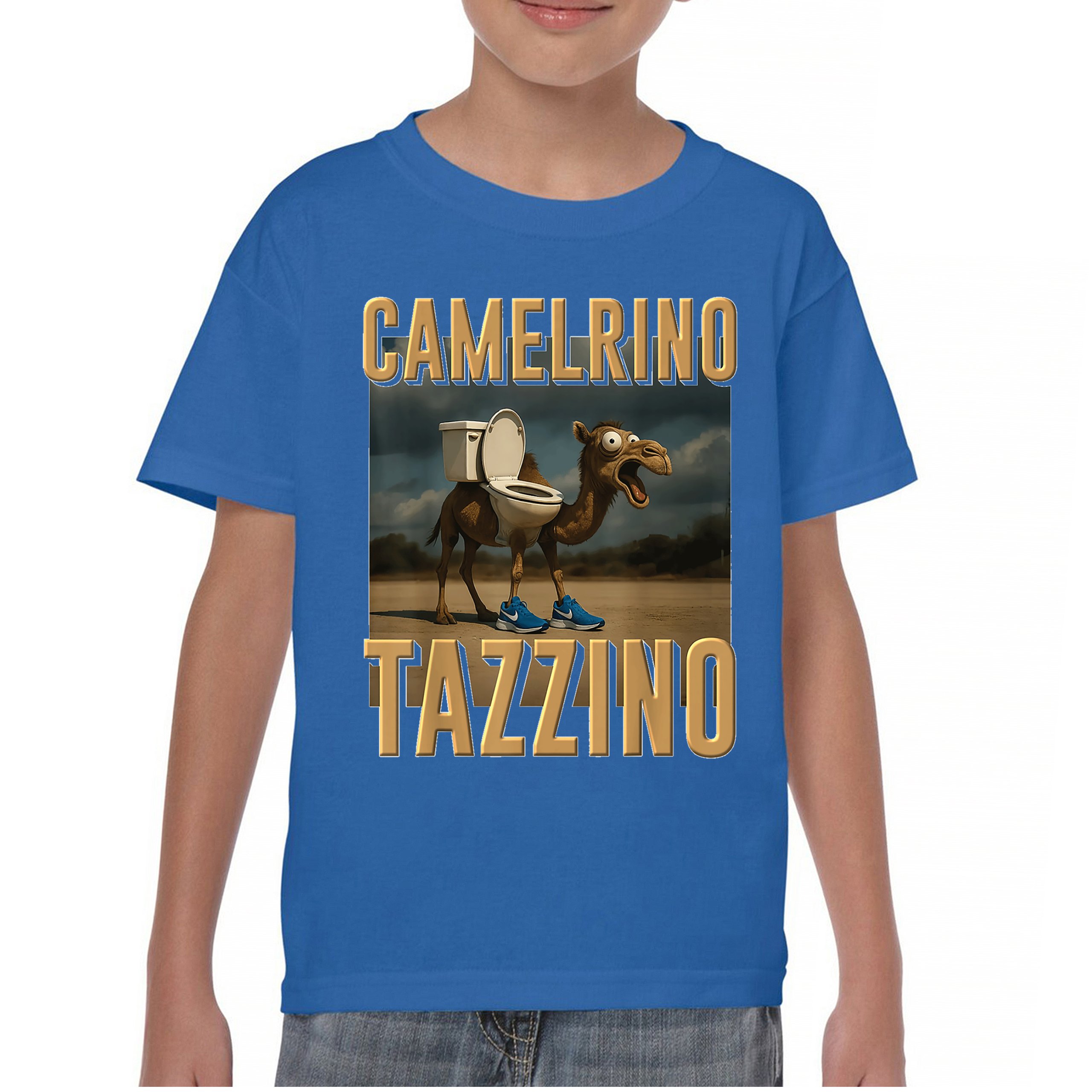 Camelrino Tazzino Youth T-shirt Fun Italian Brainrot Gen Z Alpha Meme Kids - Picture 37 of 50