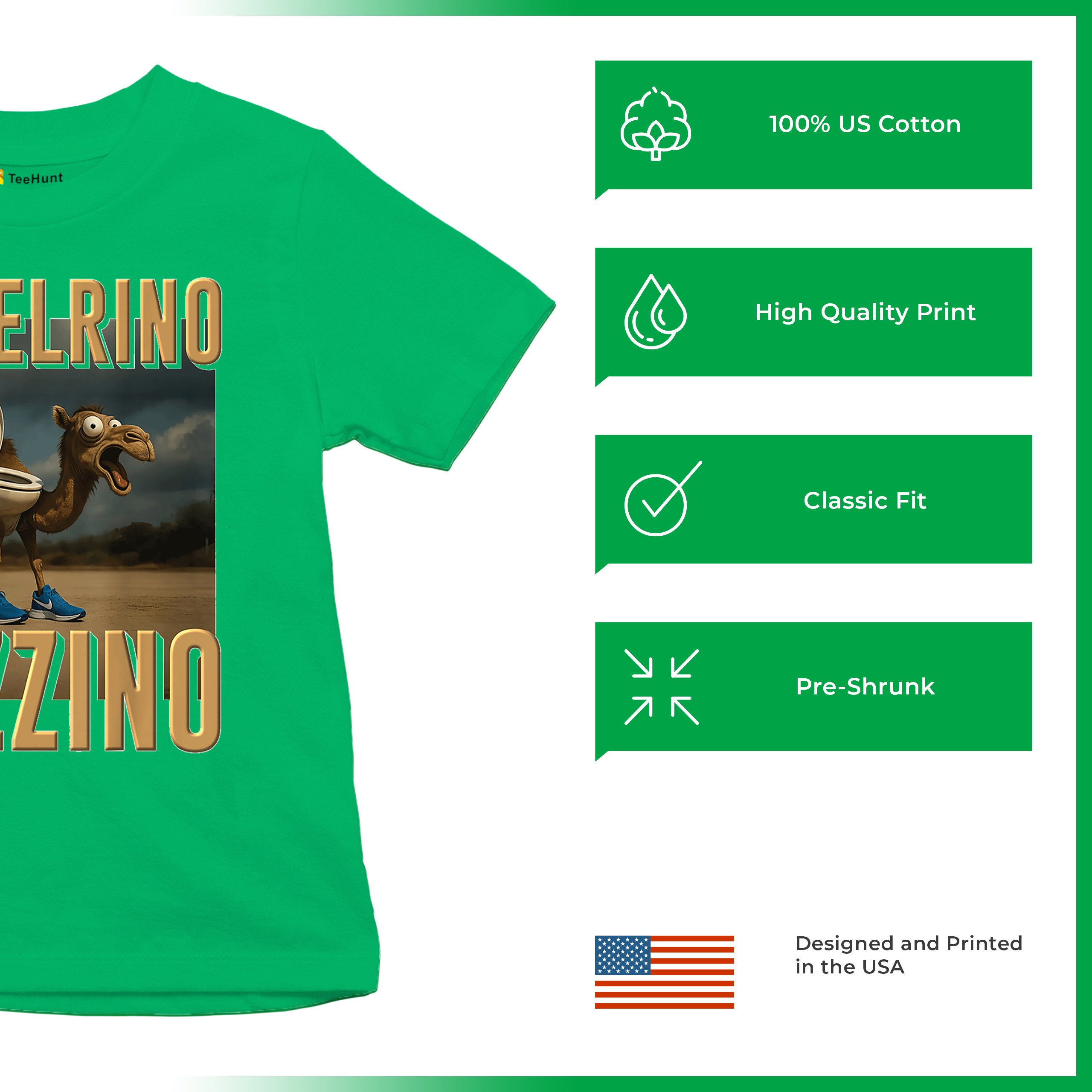 Camelrino Tazzino Youth T-shirt Fun Italian Brainrot Gen Z Alpha Meme Kids - Picture 35 of 50