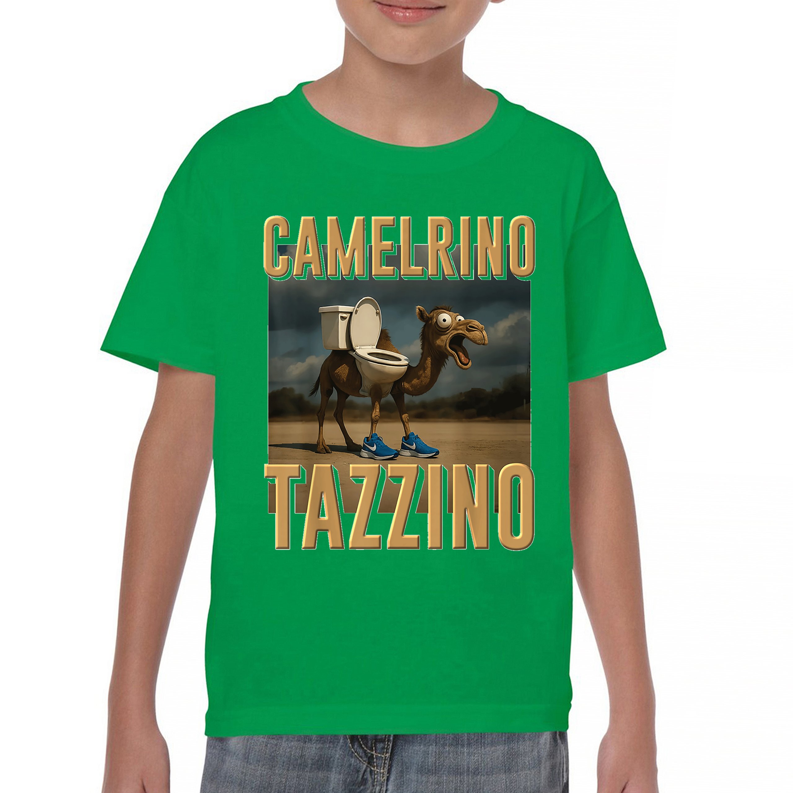 Camelrino Tazzino Youth T-shirt Fun Italian Brainrot Gen Z Alpha Meme Kids - Picture 30 of 50