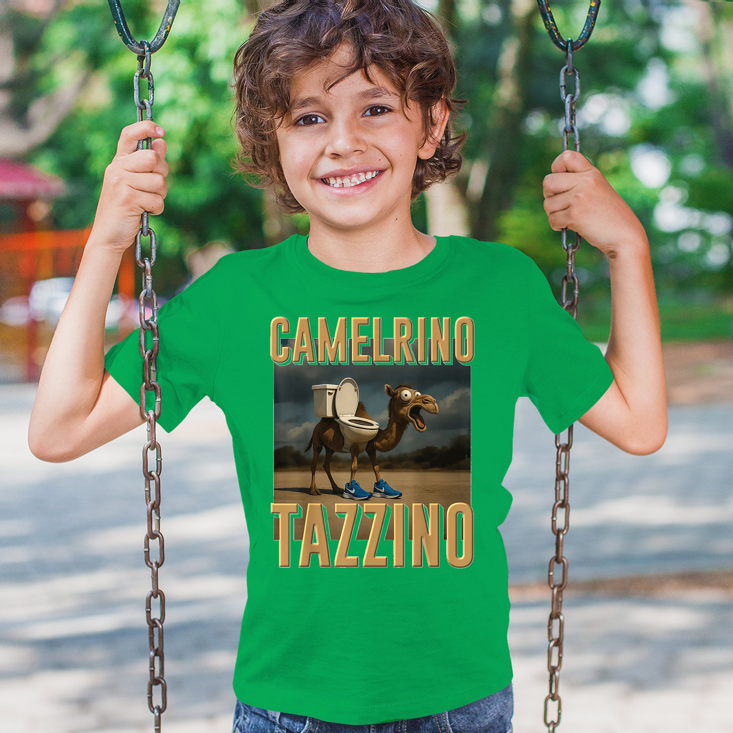 Camelrino Tazzino Youth T-shirt Fun Italian Brainrot Gen Z Alpha Meme Kids - Picture 33 of 50