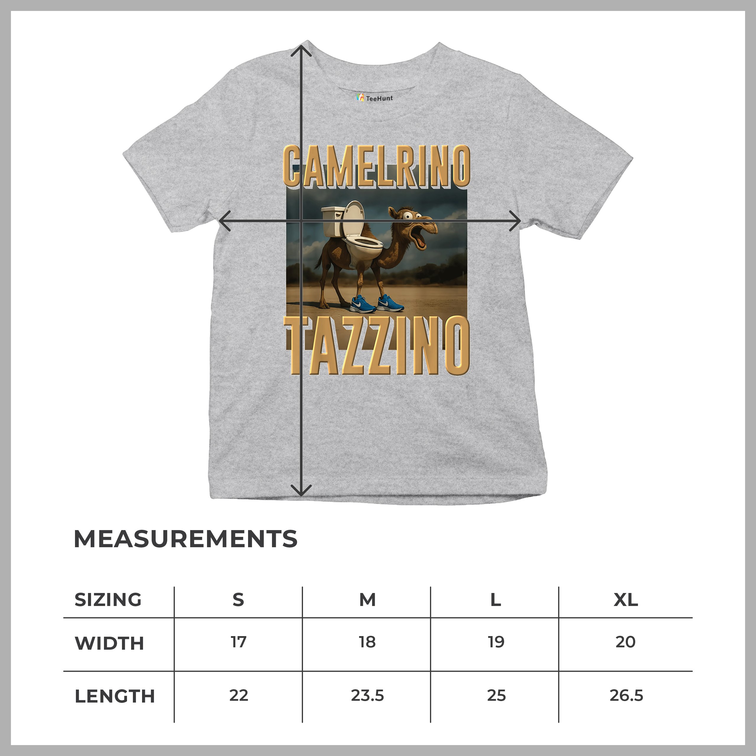 Camelrino Tazzino Youth T-shirt Fun Italian Brainrot Gen Z Alpha Meme Kids - Picture 15 of 50