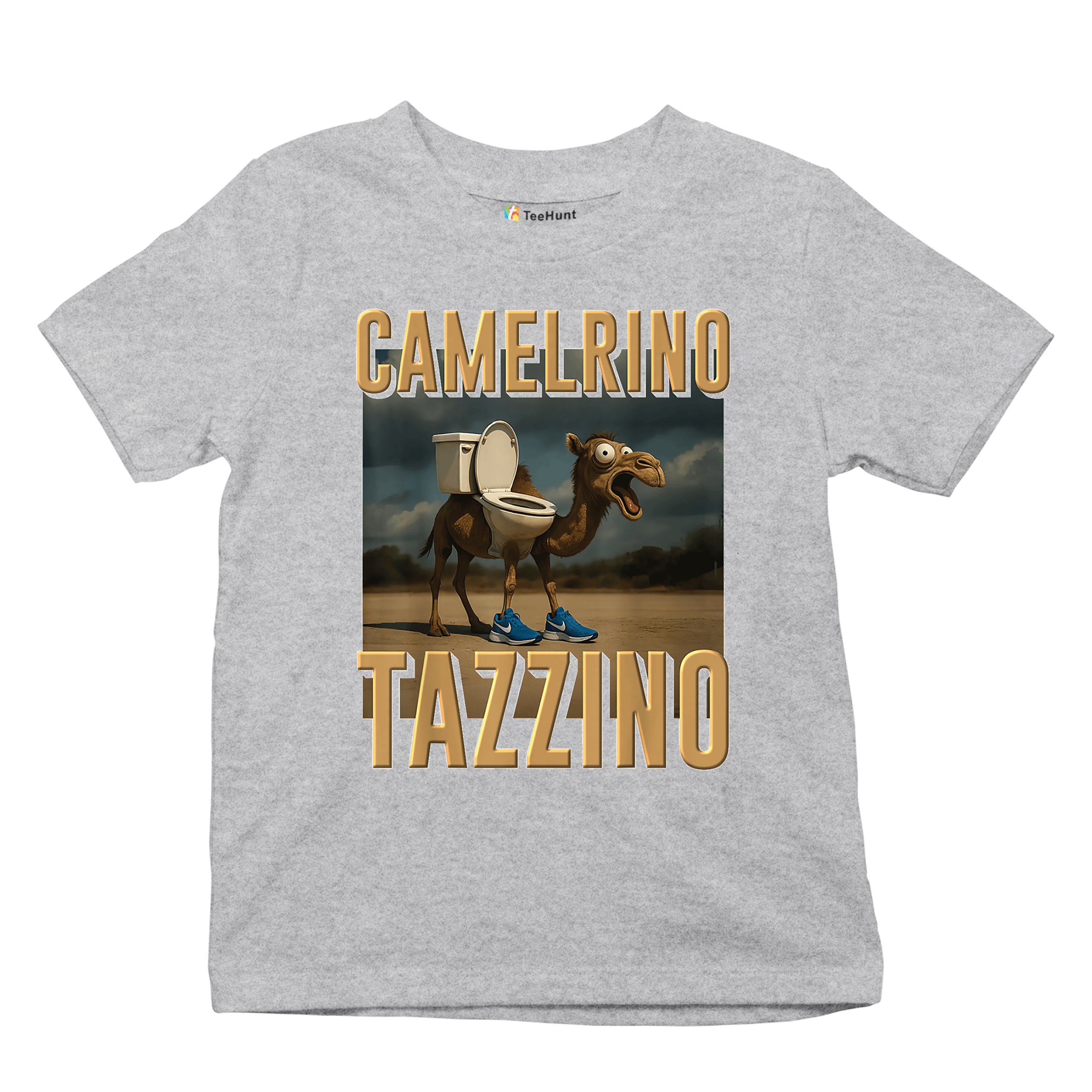 Camelrino Tazzino Youth T-shirt Fun Italian Brainrot Gen Z Alpha Meme Kids - Picture 13 of 50