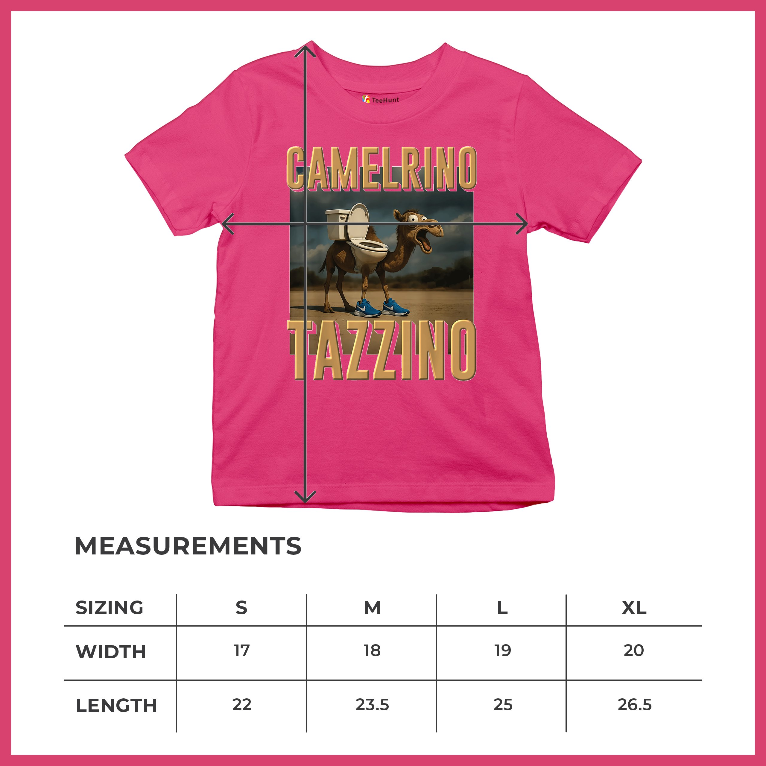 Camelrino Tazzino Youth T-shirt Fun Italian Brainrot Gen Z Alpha Meme Kids - Picture 50 of 50