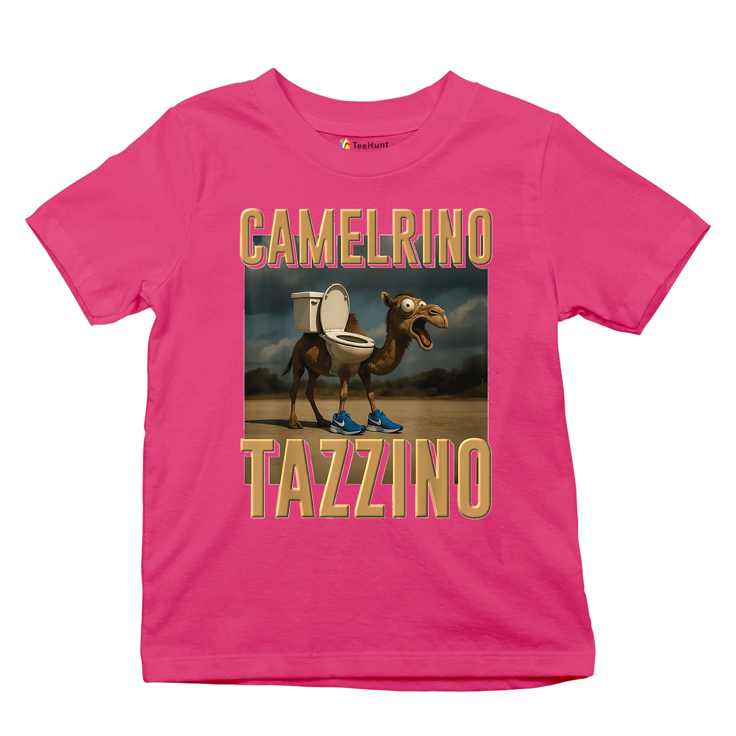 Camelrino Tazzino Youth T-shirt Fun Italian Brainrot Gen Z Alpha Meme Kids - Picture 48 of 50