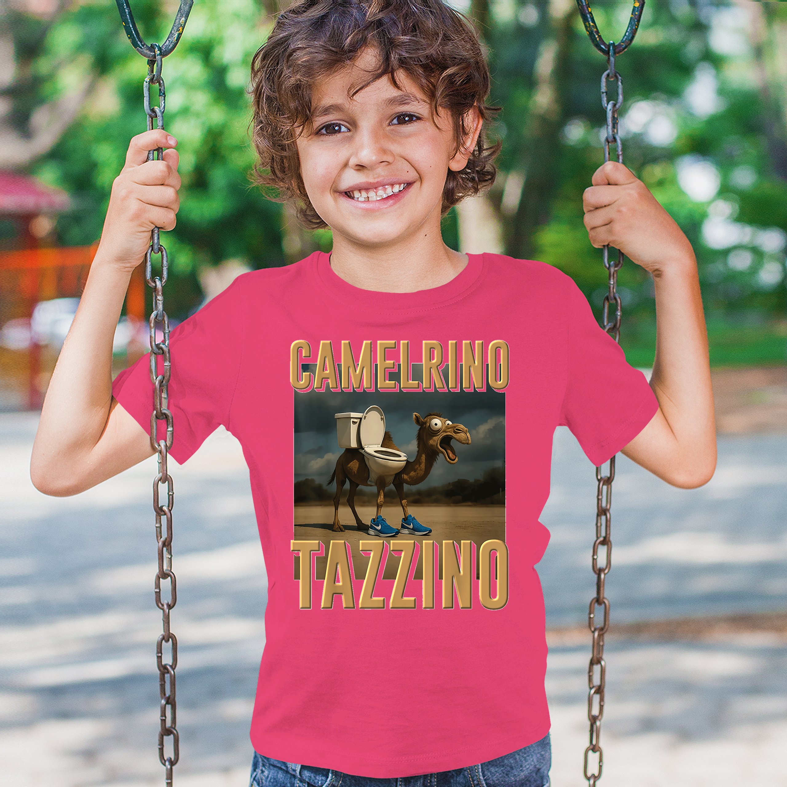 Camelrino Tazzino Youth T-shirt Fun Italian Brainrot Gen Z Alpha Meme Kids - Picture 47 of 50