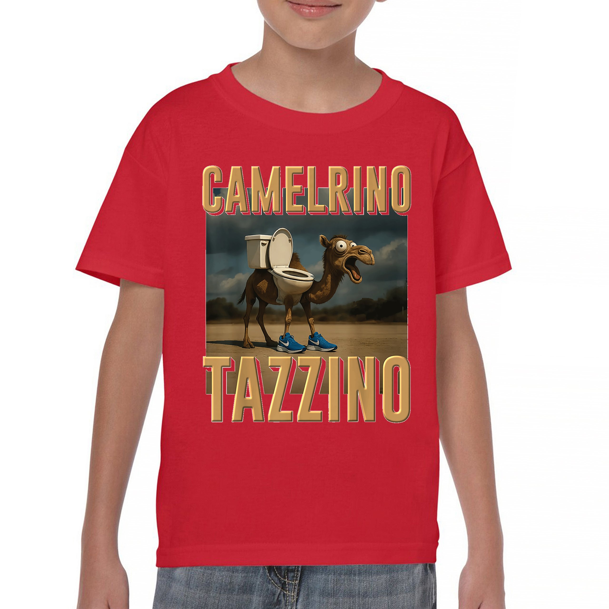 Camelrino Tazzino Youth T-shirt Fun Italian Brainrot Gen Z Alpha Meme Kids - Picture 16 of 50