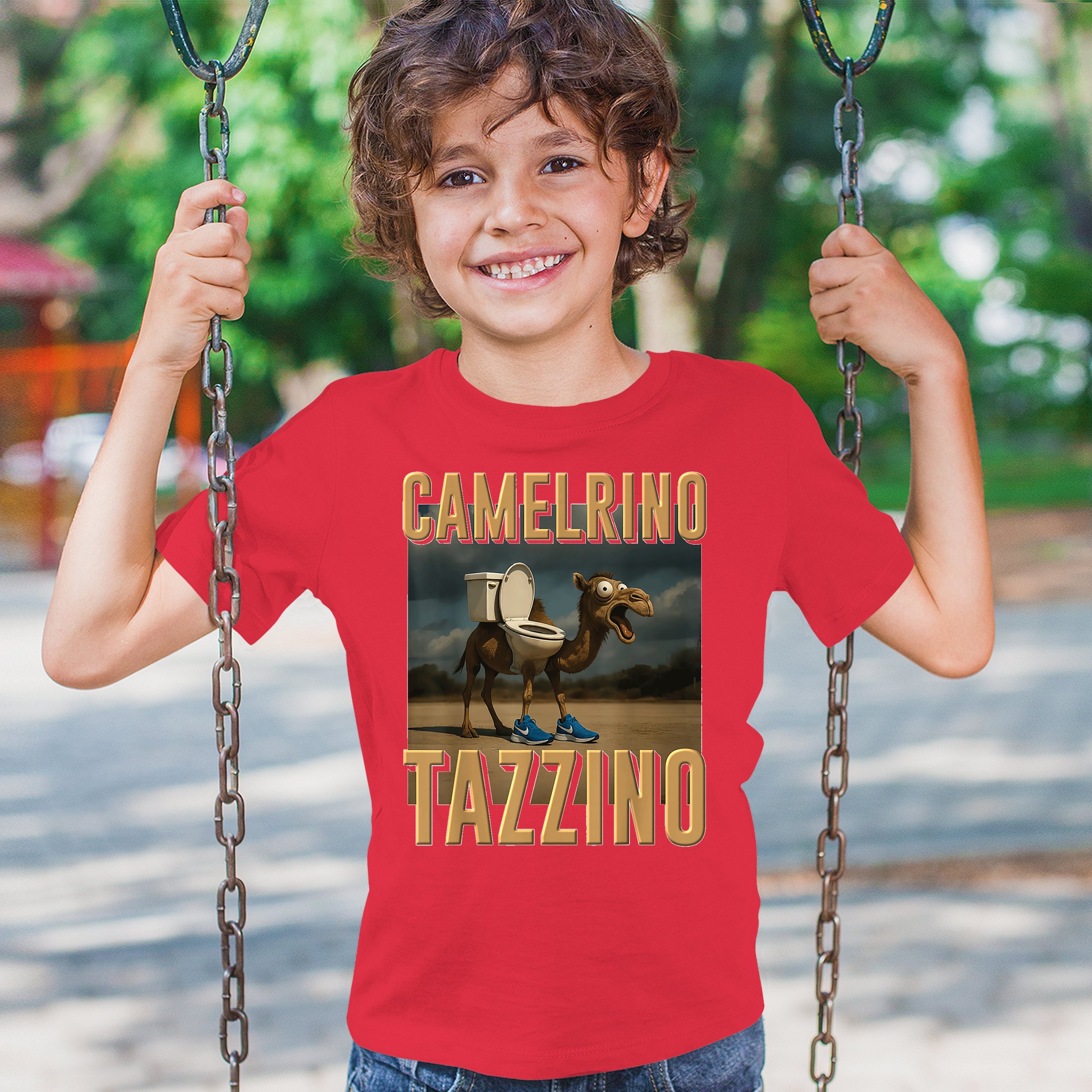 Camelrino Tazzino Youth T-shirt Fun Italian Brainrot Gen Z Alpha Meme Kids - Picture 19 of 50