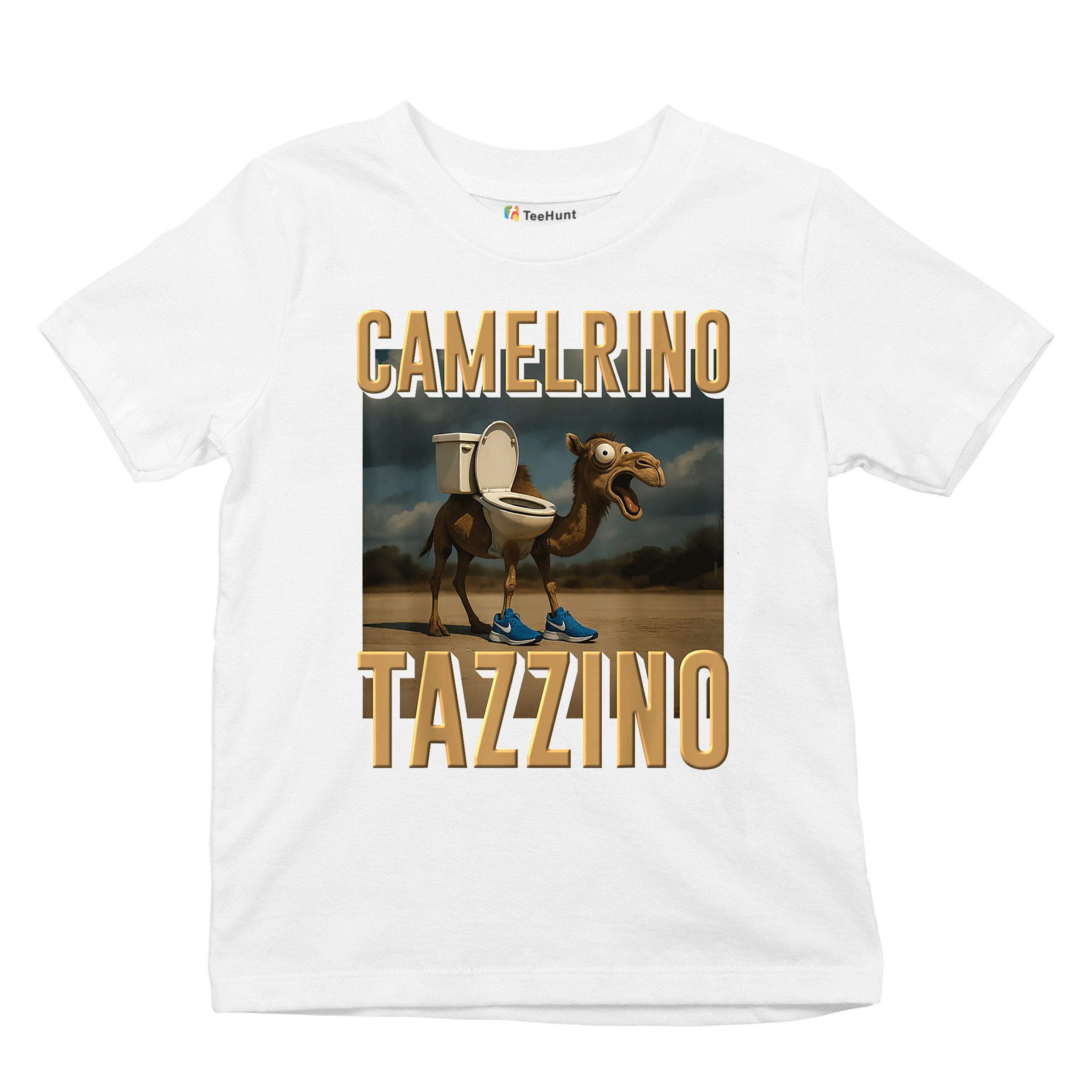 Camelrino Tazzino Youth T-shirt Fun Italian Brainrot Gen Z Alpha Meme Kids - Picture 27 of 50