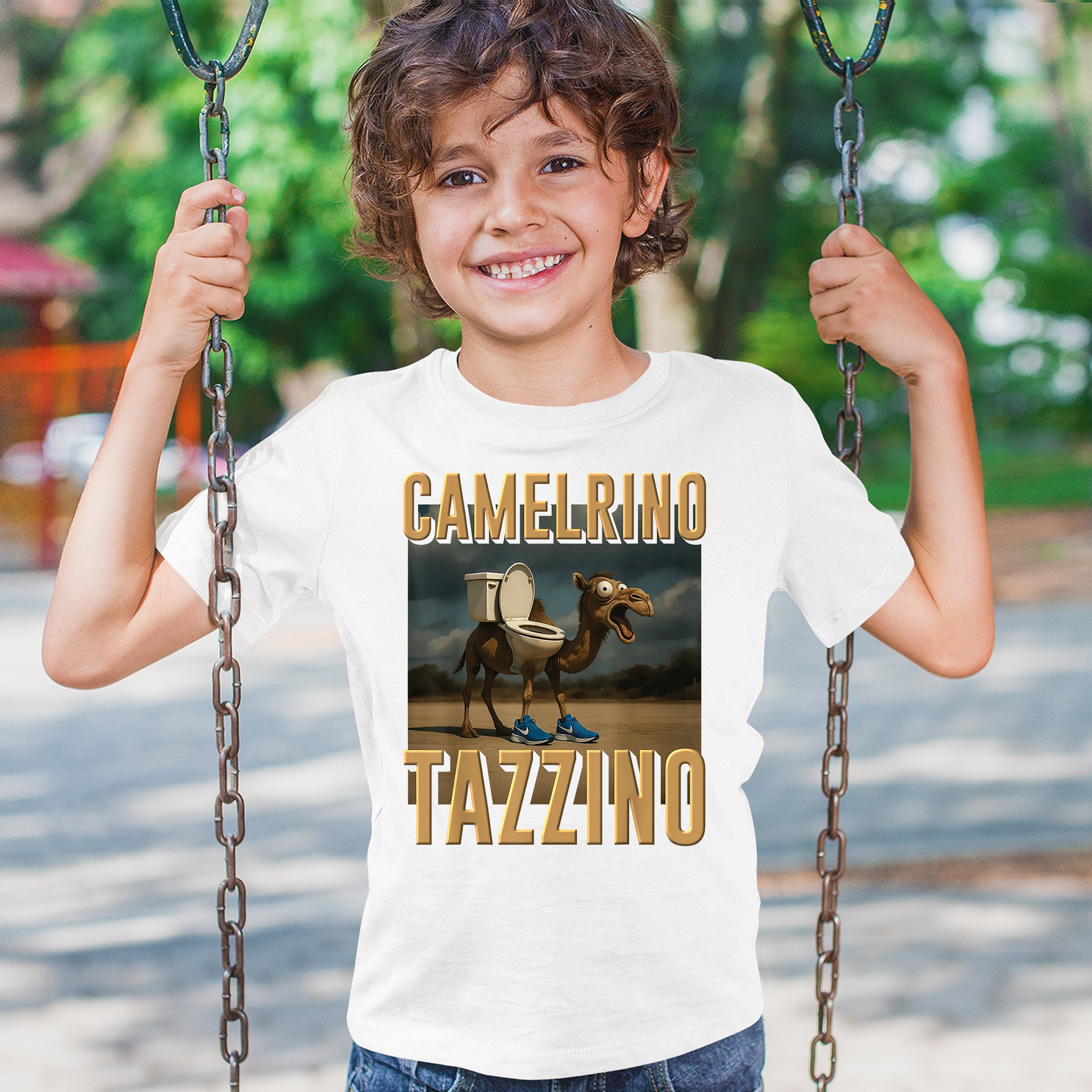Camelrino Tazzino Youth T-shirt Fun Italian Brainrot Gen Z Alpha Meme Kids - Picture 26 of 50