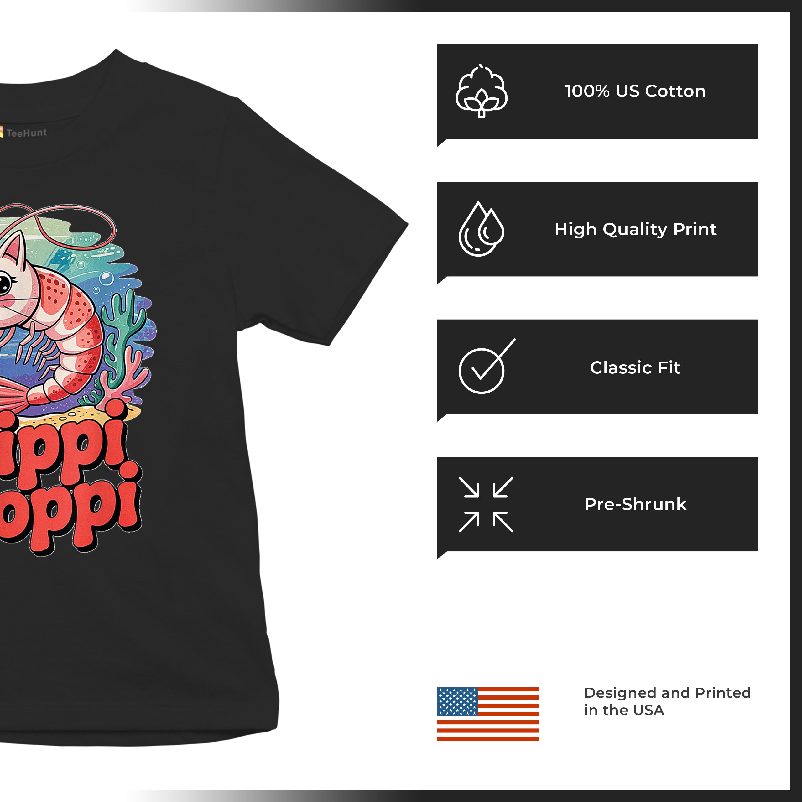 Trippi Troppi Shrim Cat Youth T-shirt Fun Italian Brainrot Gen Z Alpha Kids - Picture 7 of 50