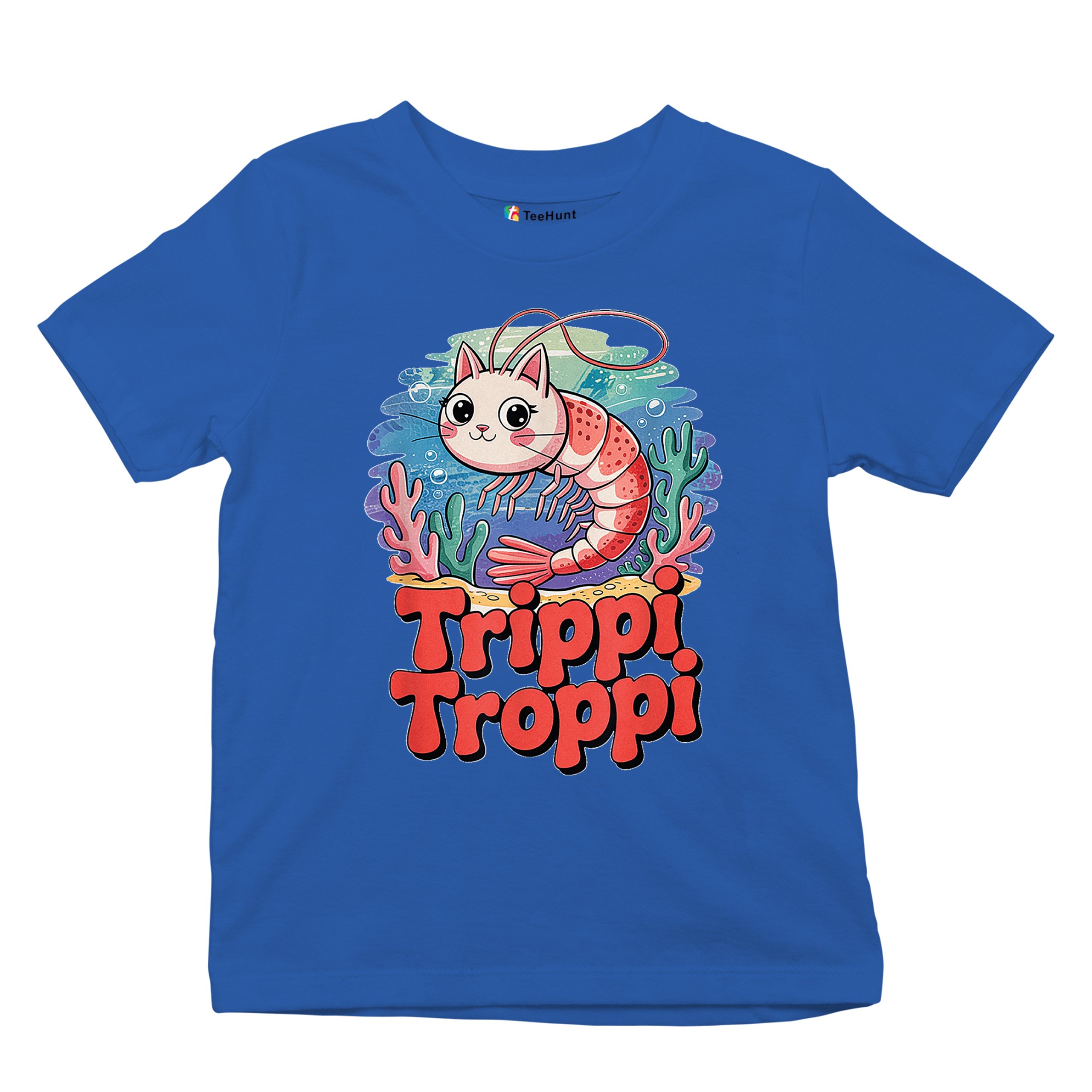 Trippi Troppi Shrim Cat Youth T-shirt Fun Italian Brainrot Gen Z Alpha Kids - Picture 41 of 50