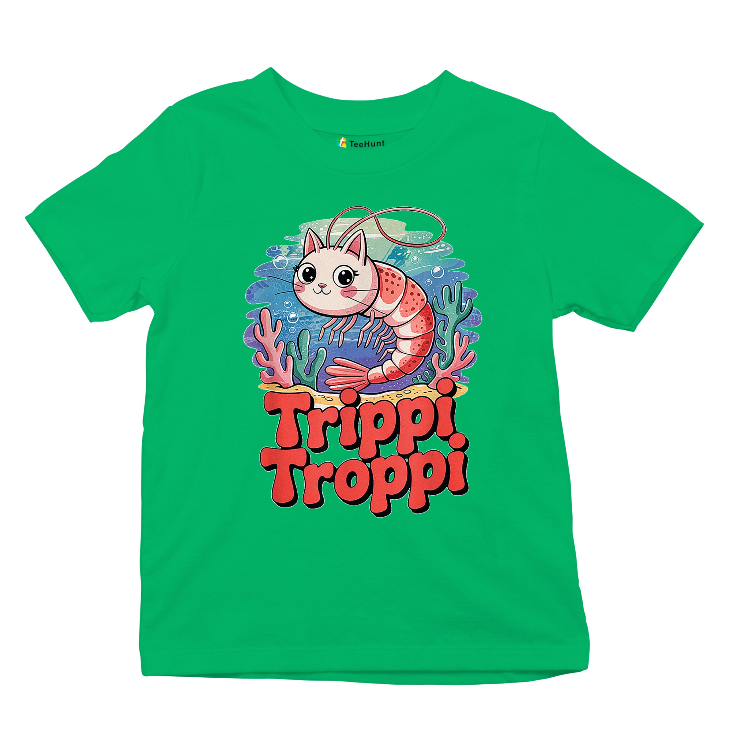 Trippi Troppi Shrim Cat Youth T-shirt Fun Italian Brainrot Gen Z Alpha Kids - Picture 34 of 50