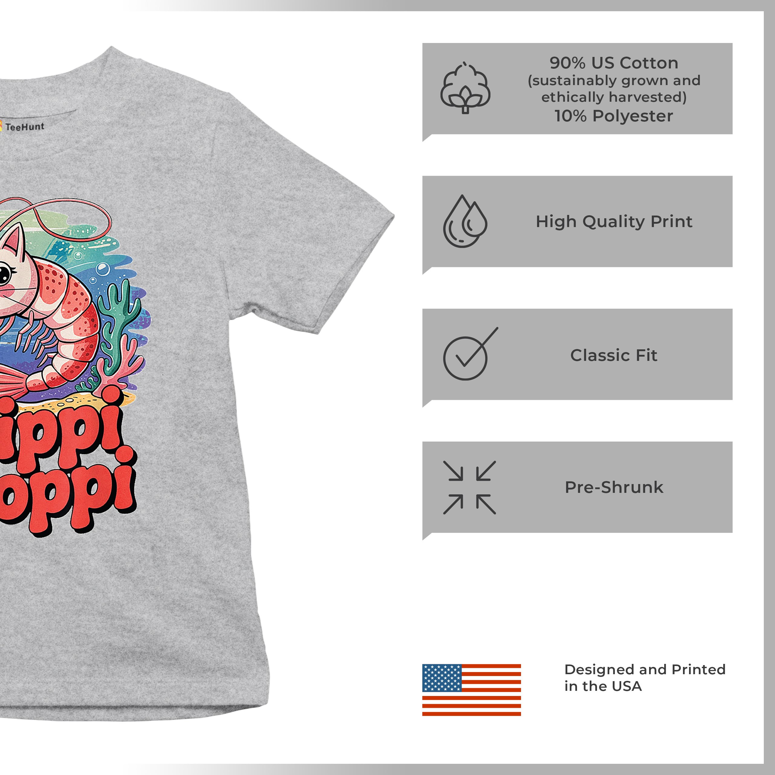 Trippi Troppi Shrim Cat Youth T-shirt Fun Italian Brainrot Gen Z Alpha Kids - Picture 14 of 50