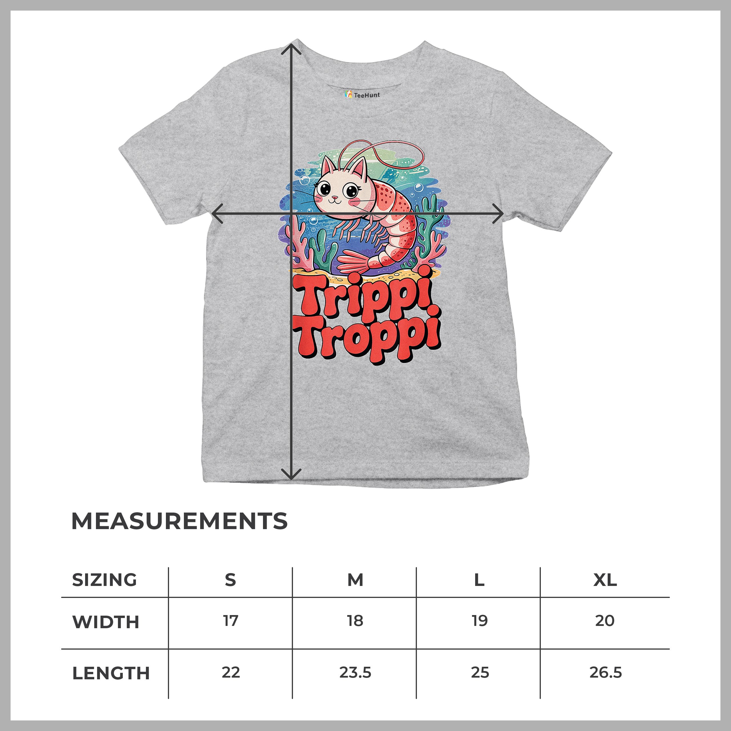 Trippi Troppi Shrim Cat Youth T-shirt Fun Italian Brainrot Gen Z Alpha Kids - Picture 15 of 50