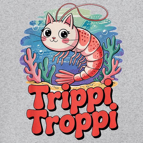Trippi Troppi Shrim Cat Youth T-shirt Fun Italian Brainrot Gen Z Alpha Kids - Picture 11 of 50
