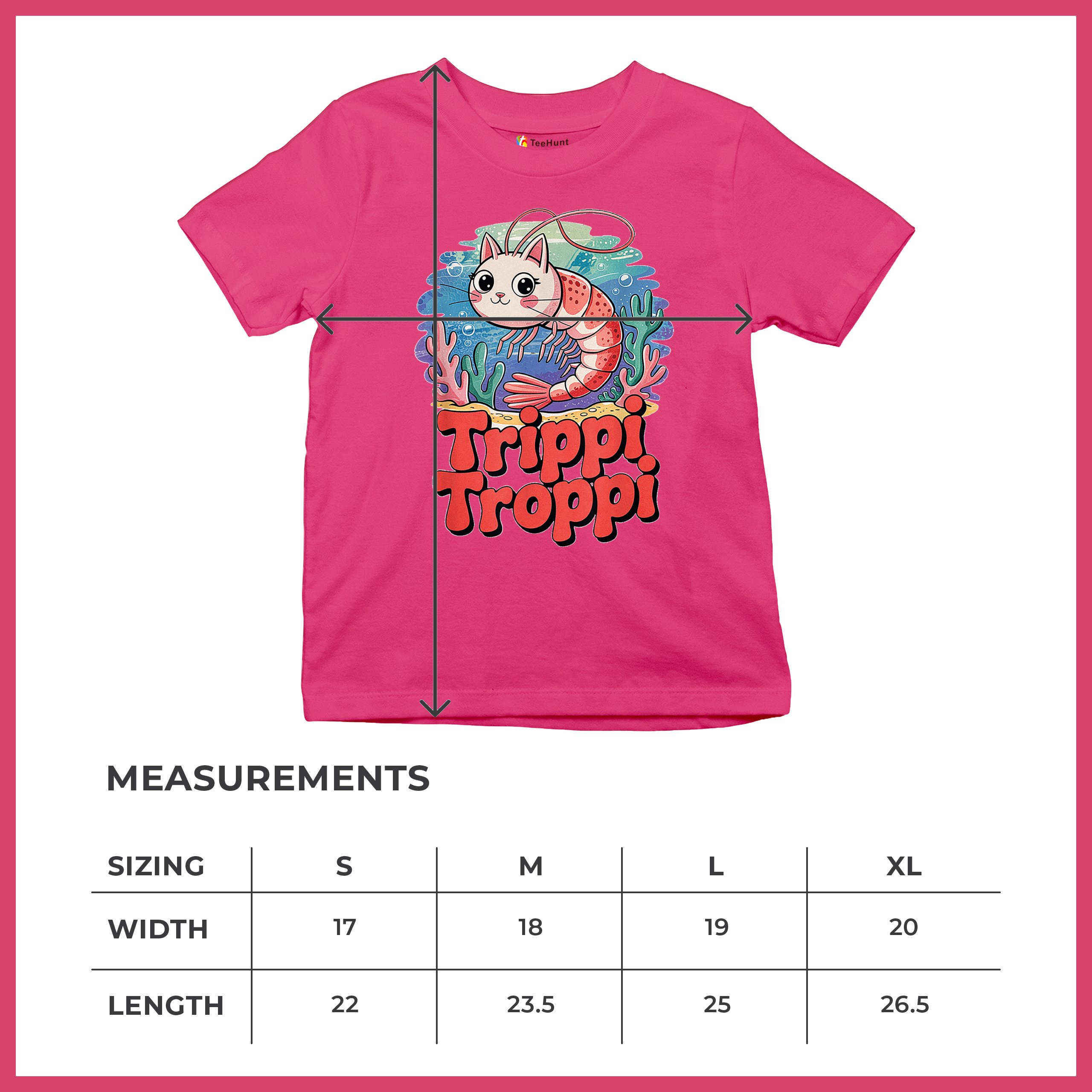 Trippi Troppi Shrim Cat Youth T-shirt Fun Italian Brainrot Gen Z Alpha Kids - Picture 50 of 50