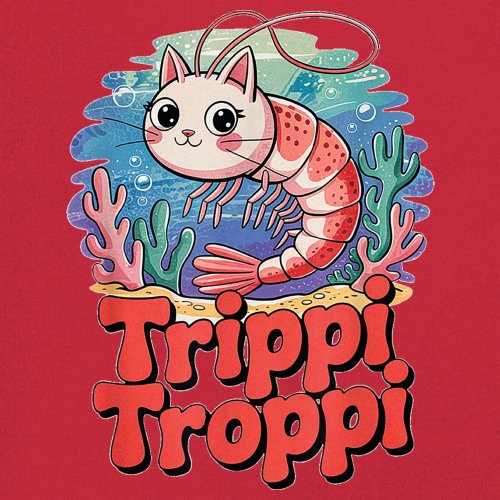 Trippi Troppi Shrim Cat Youth T-shirt Fun Italian Brainrot Gen Z Alpha Kids - Picture 18 of 50