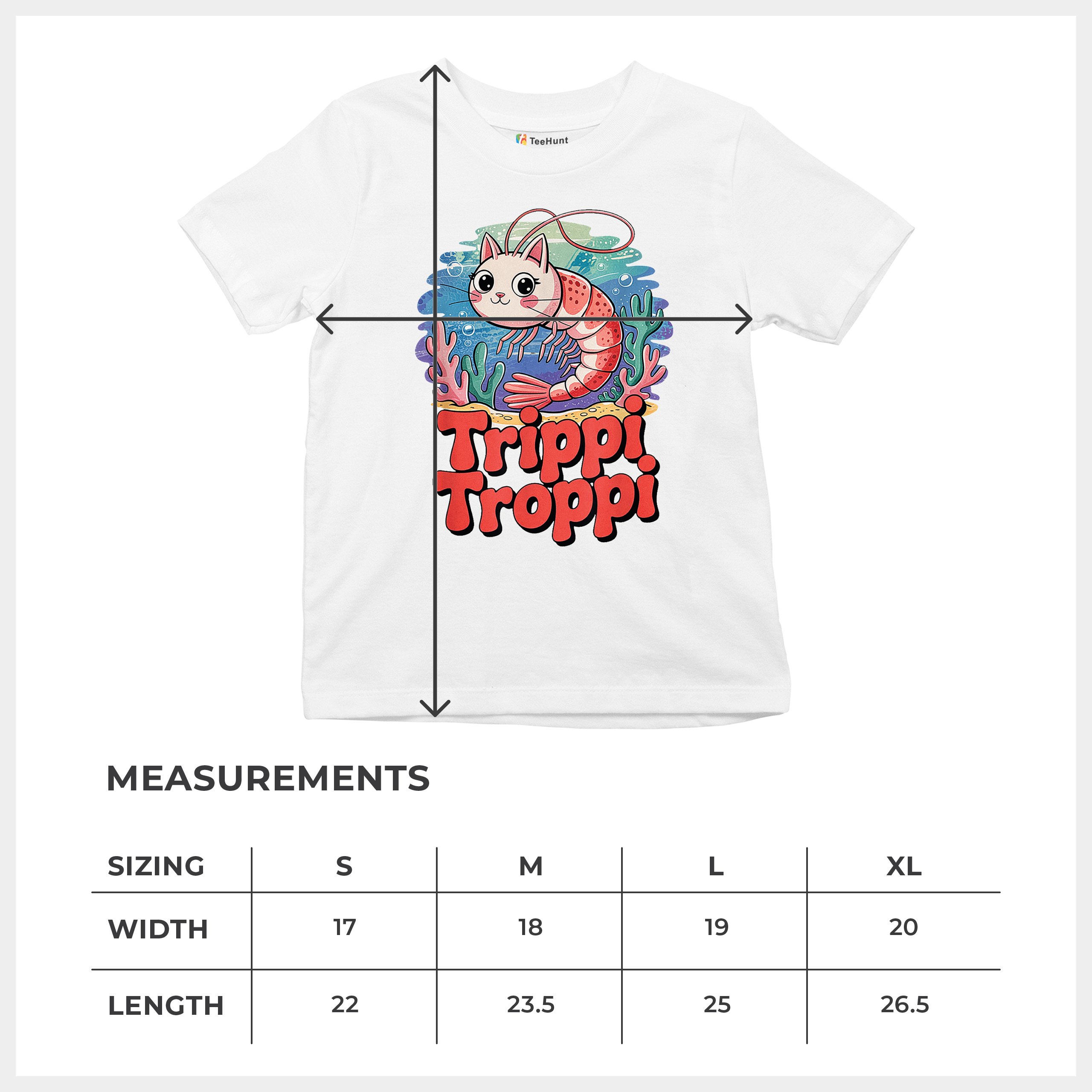Trippi Troppi Shrim Cat Youth T-shirt Fun Italian Brainrot Gen Z Alpha Kids - Picture 29 of 50