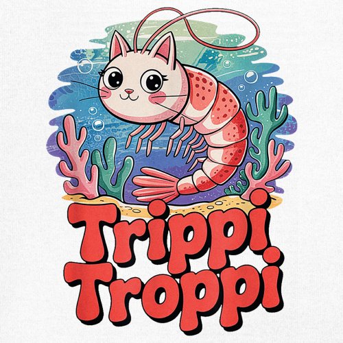 Trippi Troppi Shrim Cat Youth T-shirt Fun Italian Brainrot Gen Z Alpha Kids - Picture 25 of 50