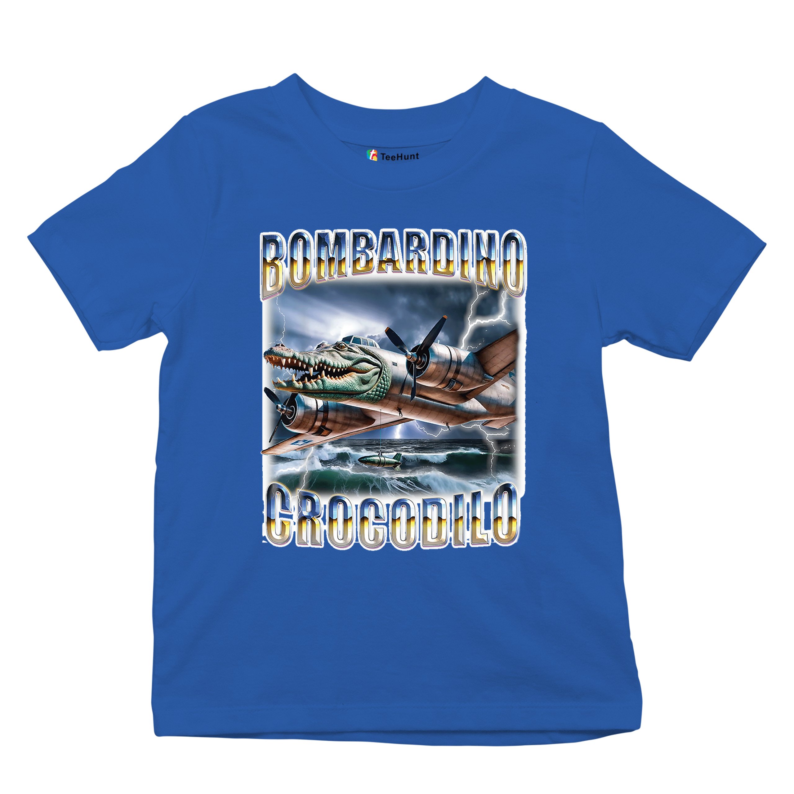 Bombardino Crocodilo Youth T-shirt Italian Brainrot Gen Z Alpha Meme Kids - Picture 41 of 50