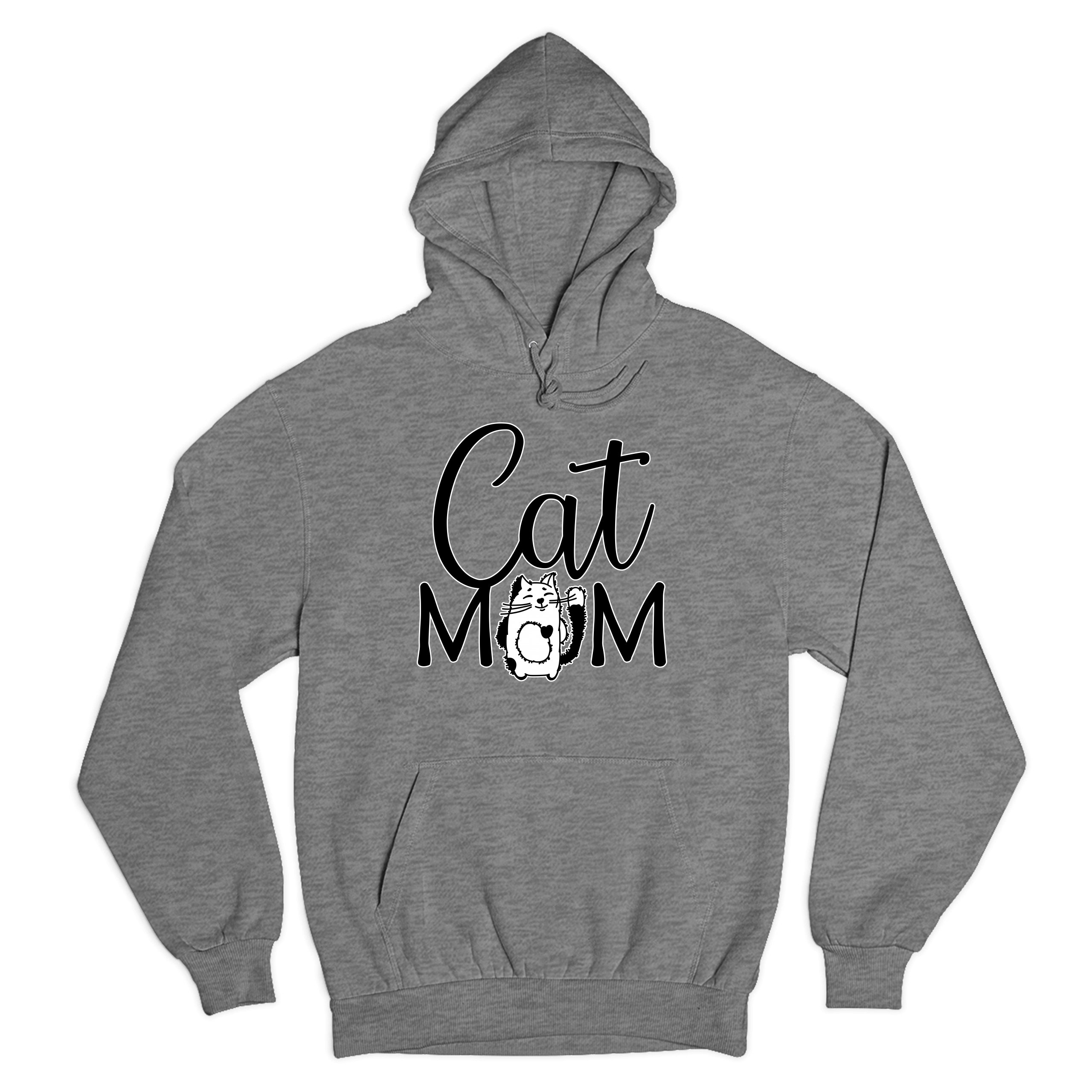Cat Mom Sweatshirt Mother's Day Fur Mama Cat Lover Kitty Hoodie - Picture 10 of 29