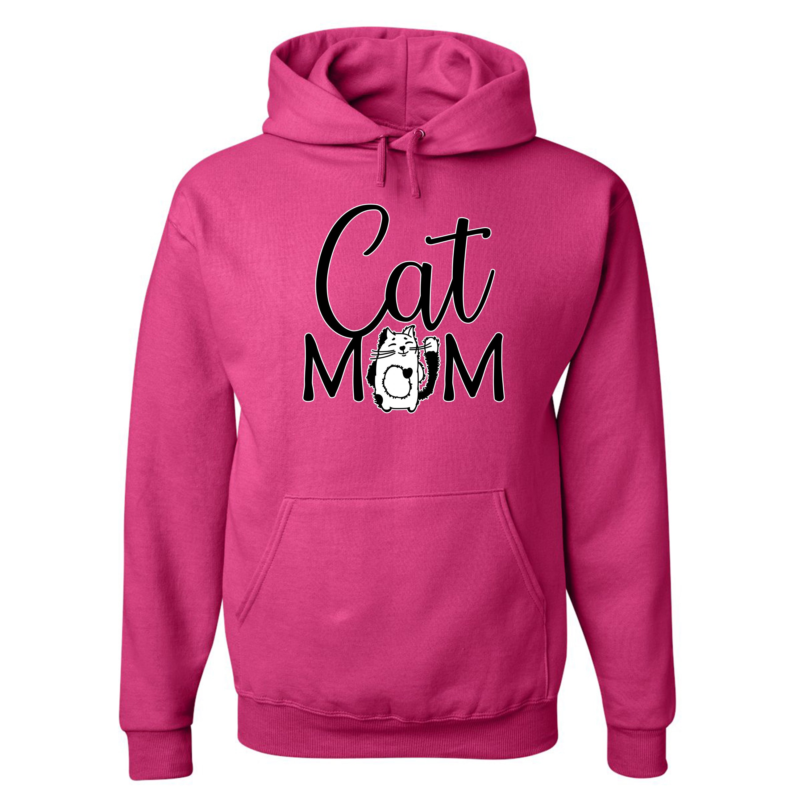 Cat Mom Sweatshirt Mother's Day Fur Mama Cat Lover Kitty Hoodie - Picture 27 of 29