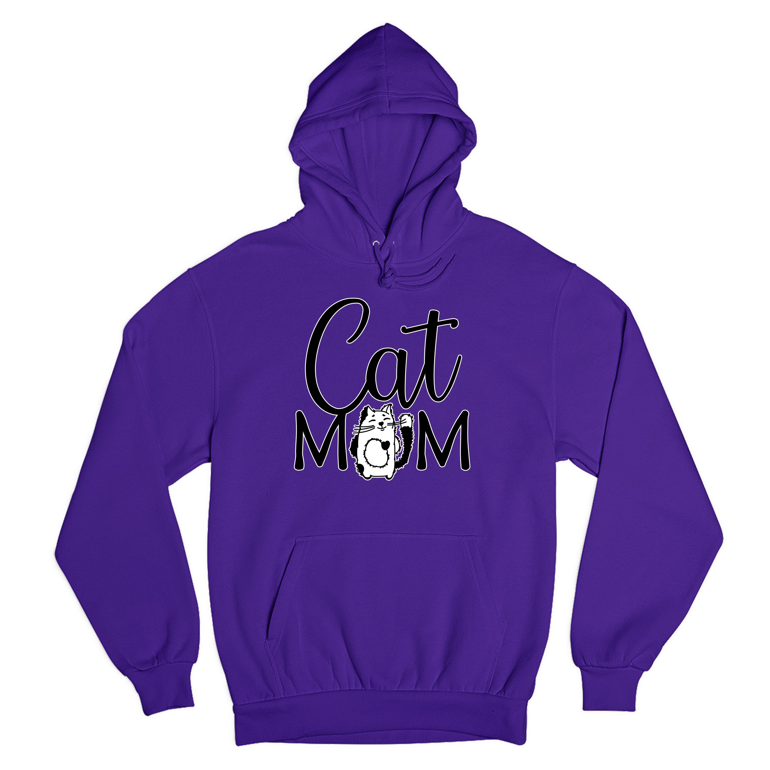 Cat Mom Sweatshirt Mother's Day Fur Mama Cat Lover Kitty Hoodie - Picture 14 of 29