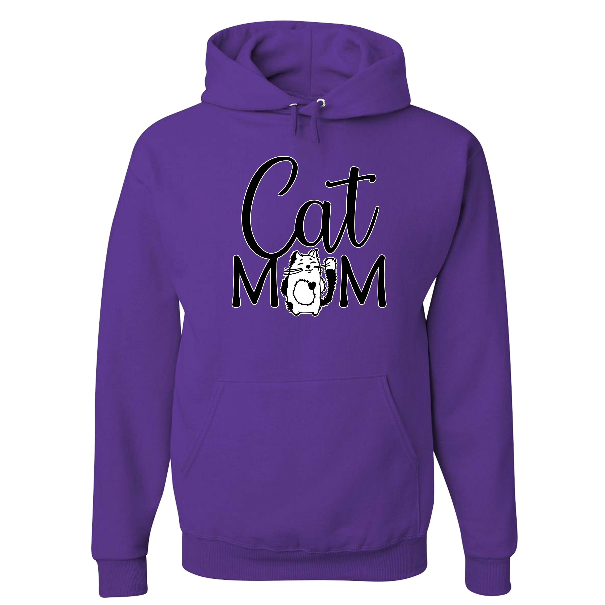 Cat Mom Sweatshirt Mother's Day Fur Mama Cat Lover Kitty Hoodie - Picture 15 of 29