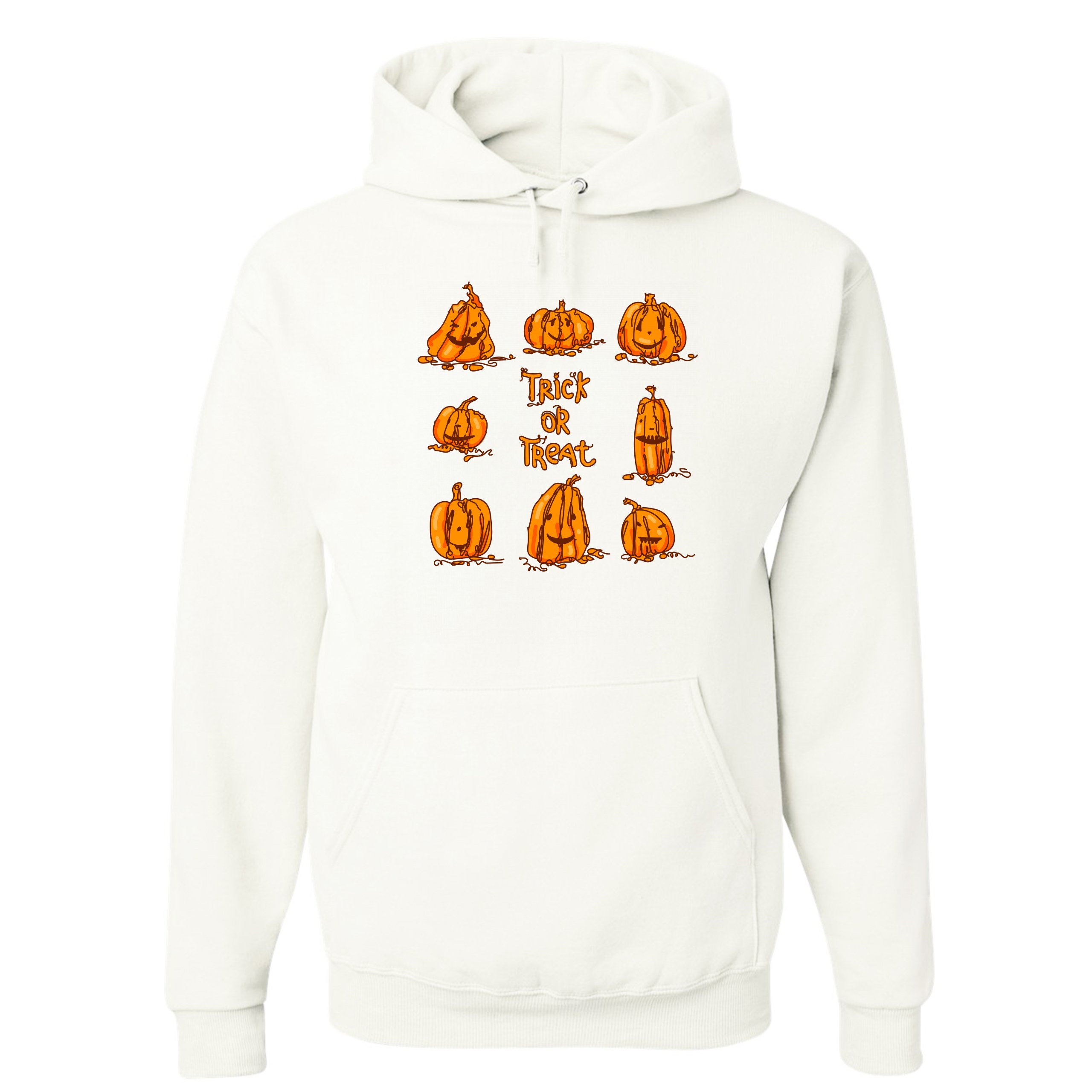 skeleton hands holding pumpkins sweatshirt