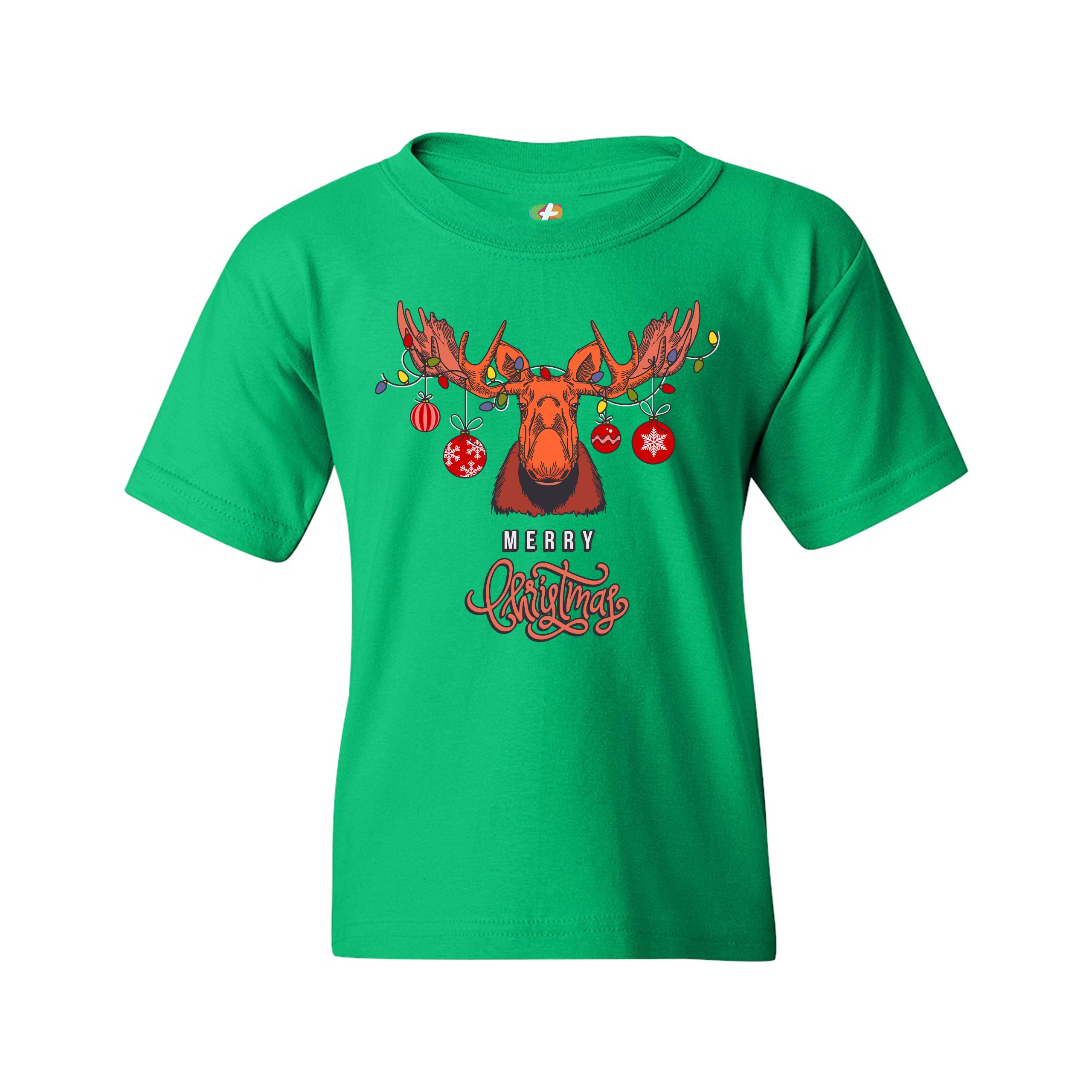 Merry Christmas Buck Youth T-shirt Reindeer Rudolph Holiday Spirit Kids - 第 19/29 張圖片