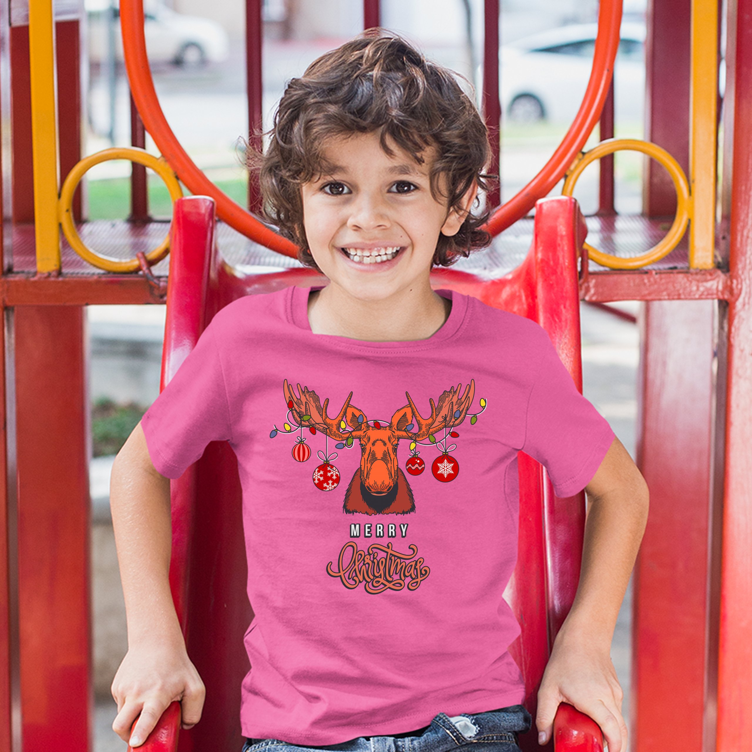 Merry Christmas Buck Youth T-shirt Reindeer Rudolph Holiday Spirit Kids - 第 29/29 張圖片