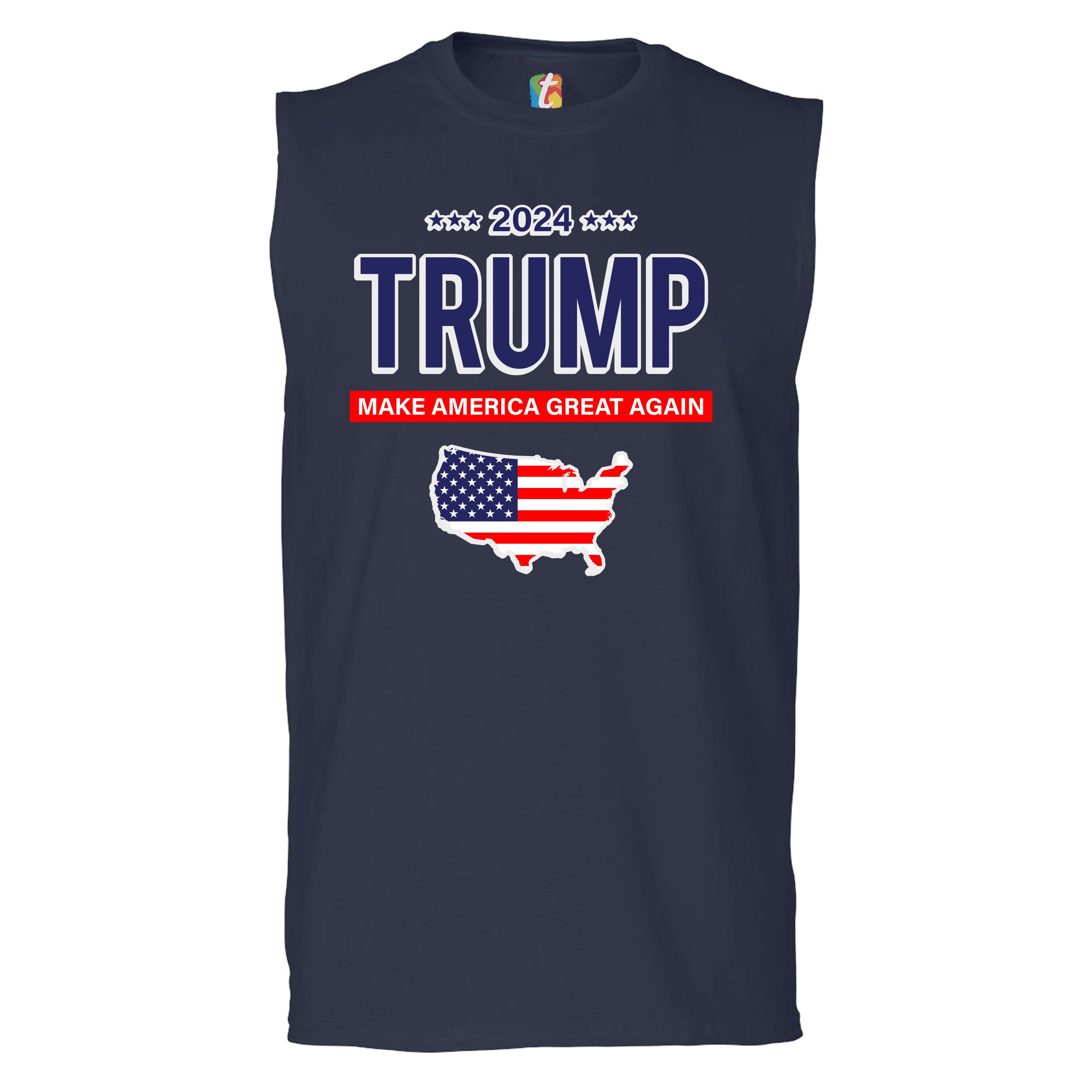 2024 Trump Muscle Shirt Make America Great Again Stars and Stripes Men ...