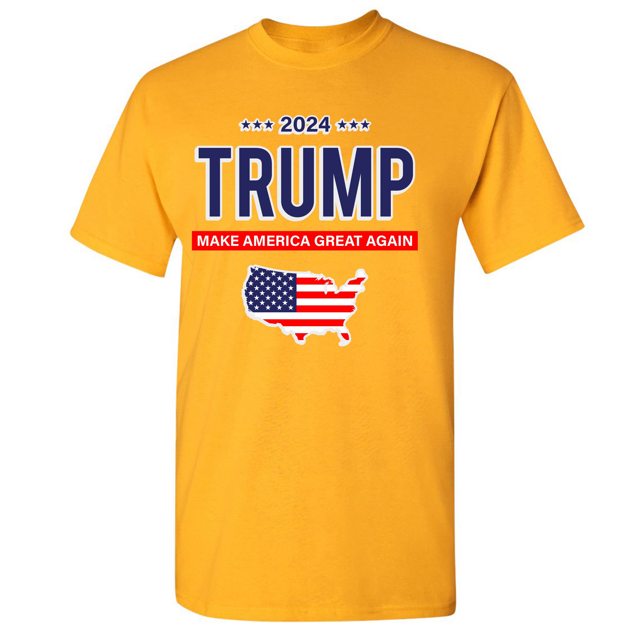 2024 Trump T-shirt Make America Great Again Stars and Stripes Men's Tee ...